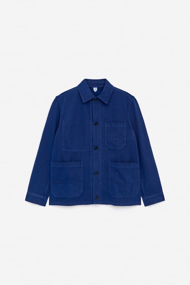 Overdyed Twill Overshirt - Klein Blue/Dark Blue/Green - 1