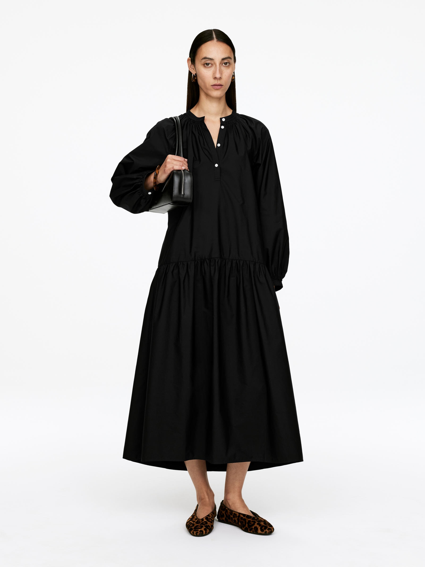 Cotton Midi Dress-#272627-15940