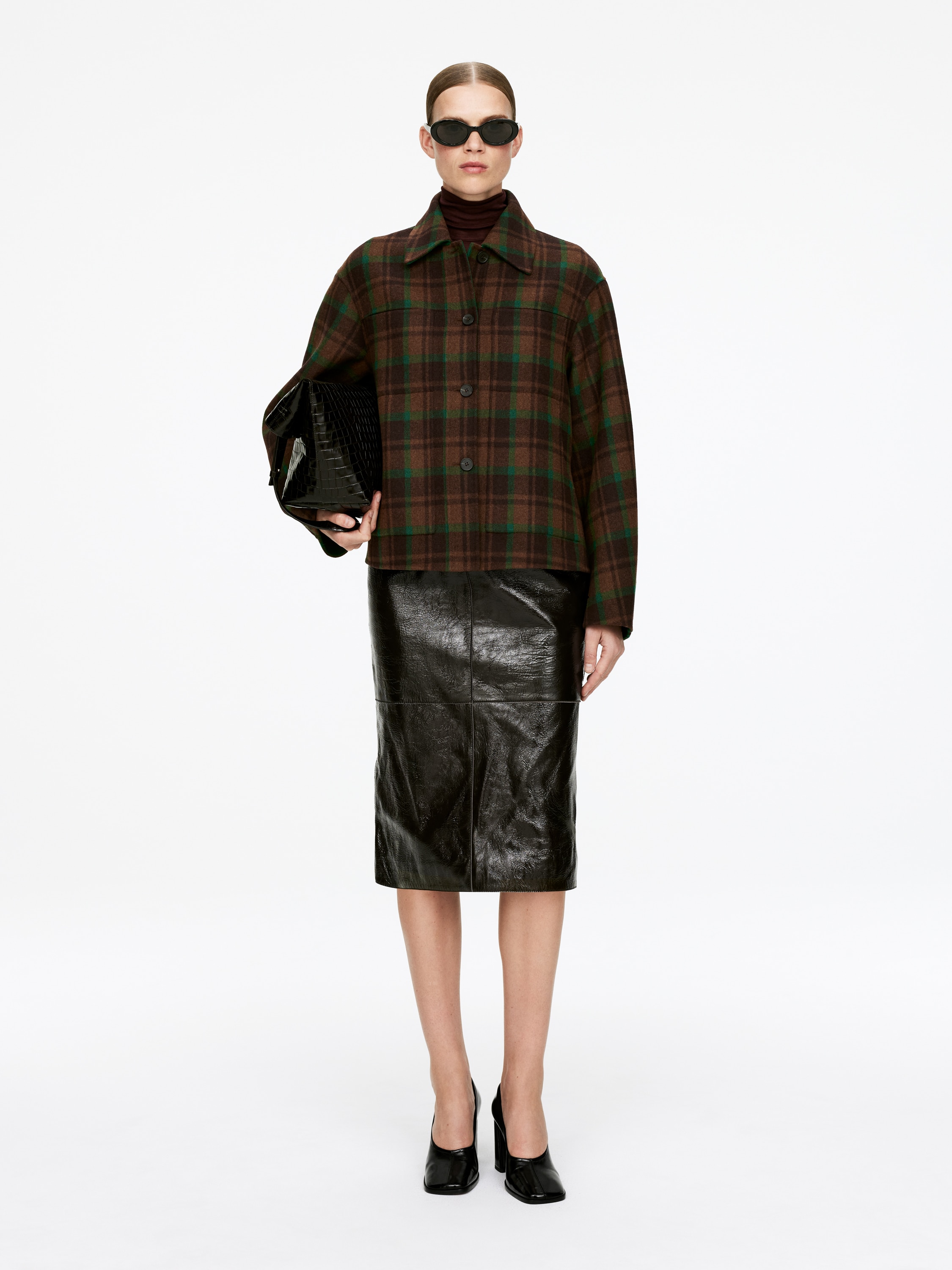 Doublé Wool-Blend Jacket - Brown/Green