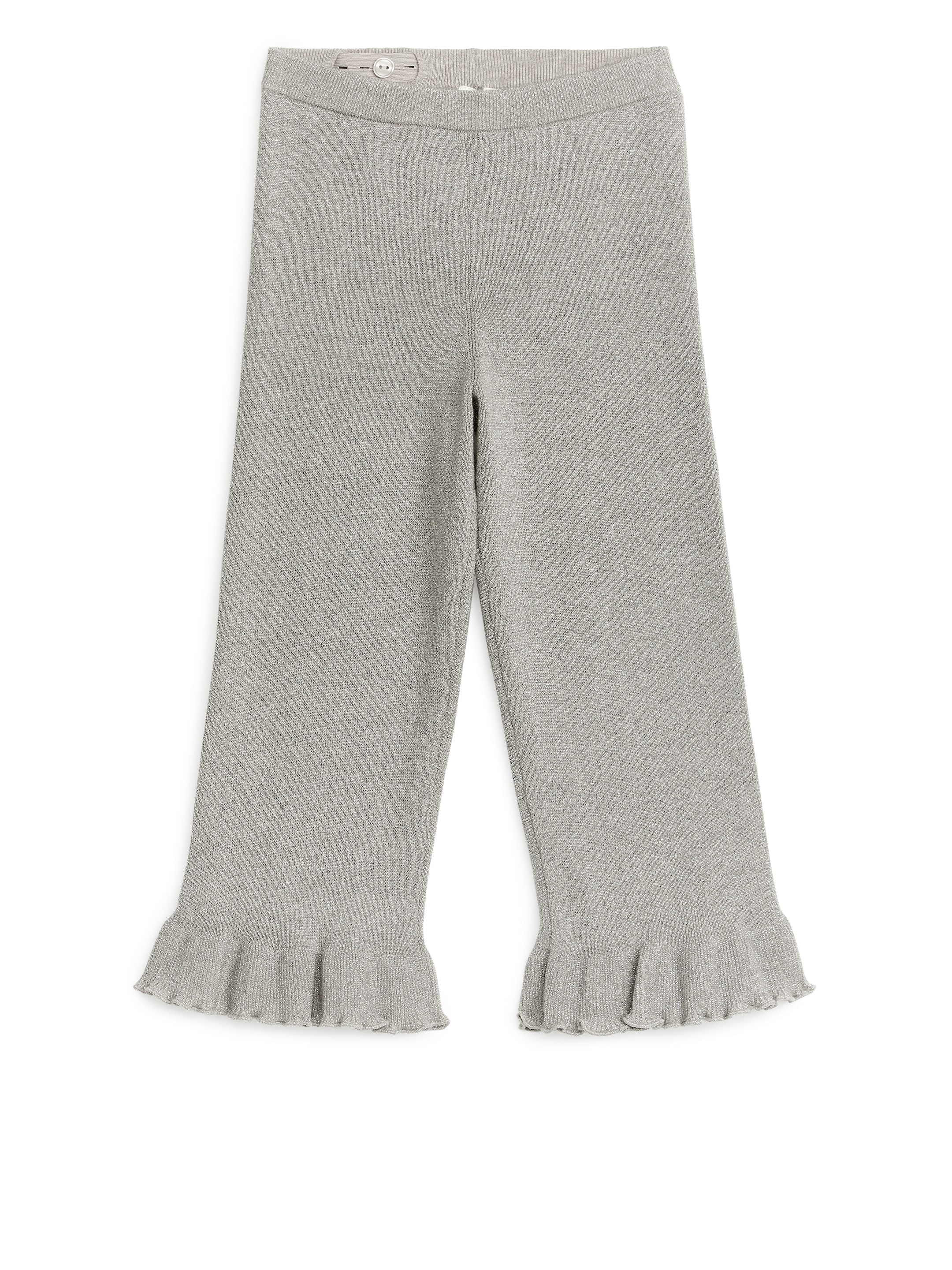 Metallicskimrande byxor med volang - Grå - Relaxed fit - Children - StillMedia/DescriptiveStillLife - 3