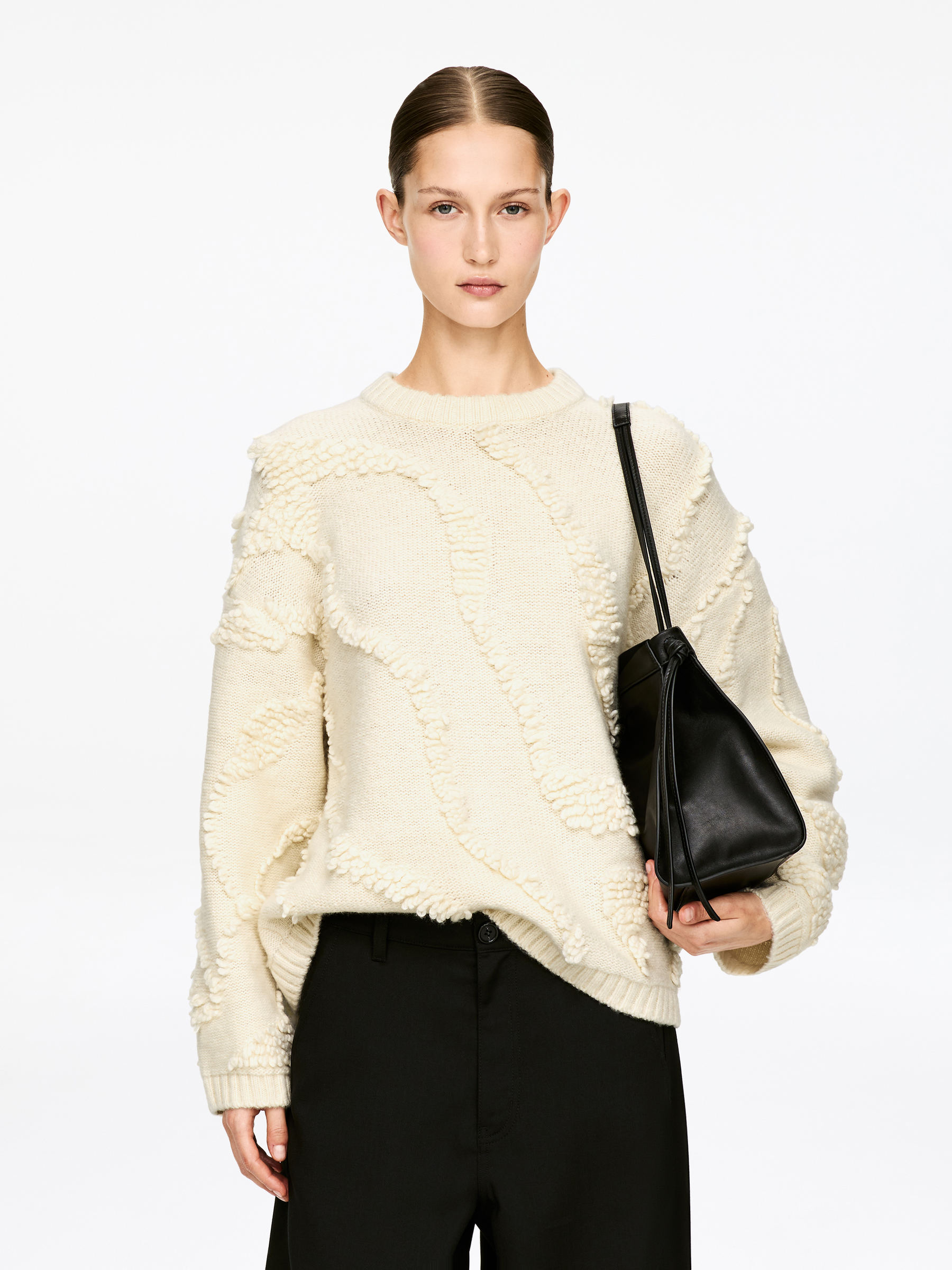 Textured Jumper-#DCD6C7-17528
