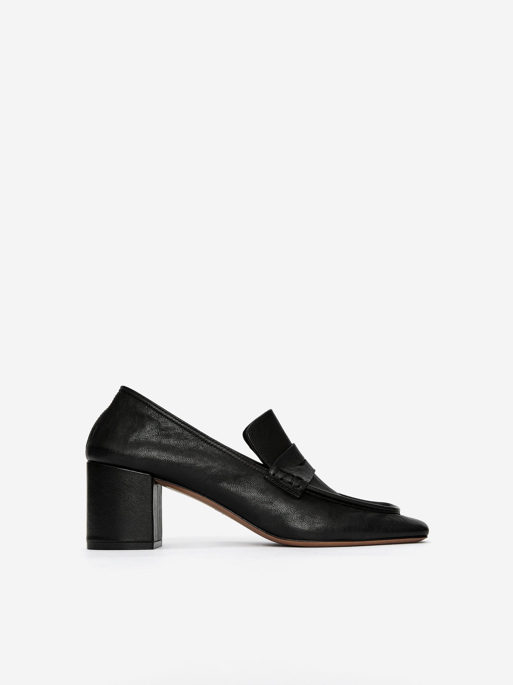 Heeled Leather Loafers-#272627-16489