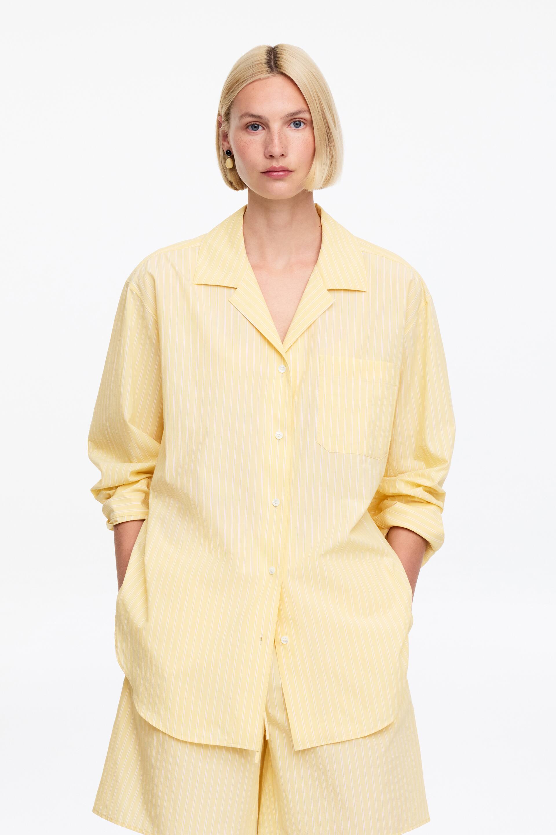 View larger image: Poplin Resort Shirt - Yellow - Ladies | H&M GB 1