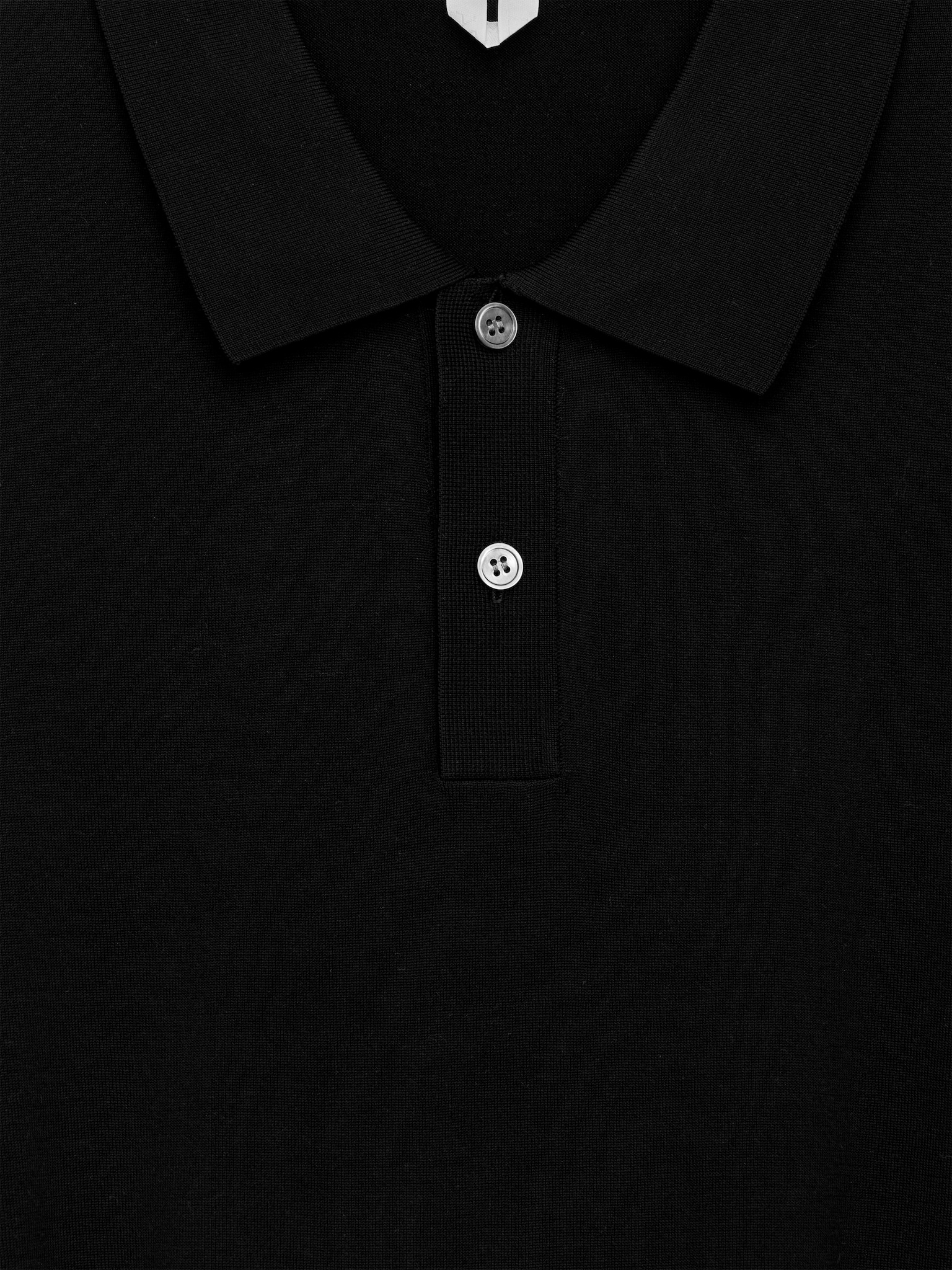 Polo en soie et coton - Noir/Vert kaki - 5