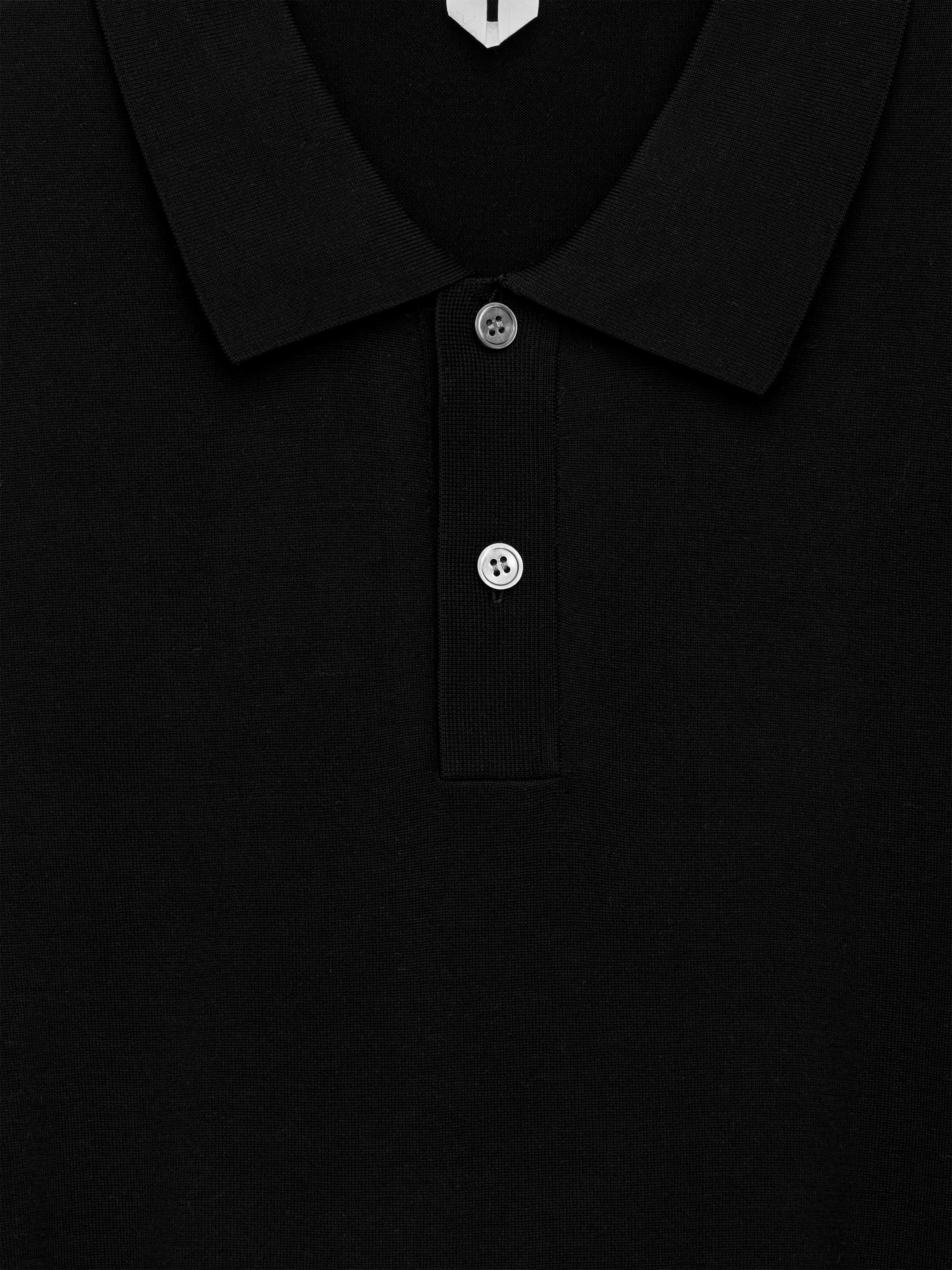 Polo in cotone e seta - Nero - Regular fit - Men - StillMedia/DescriptiveDetail - 2