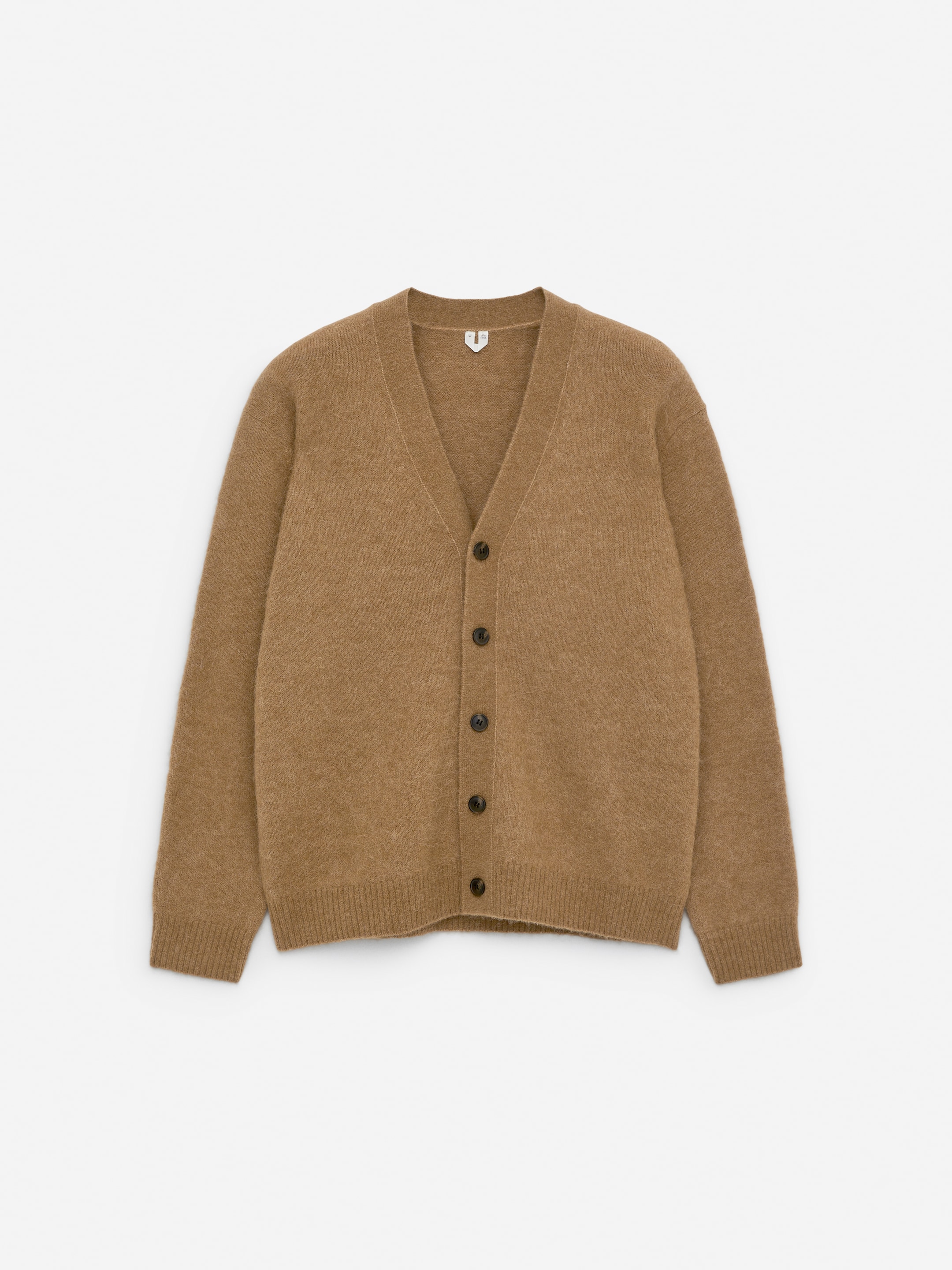 Kofta i ull och alpacka-Beige-16297