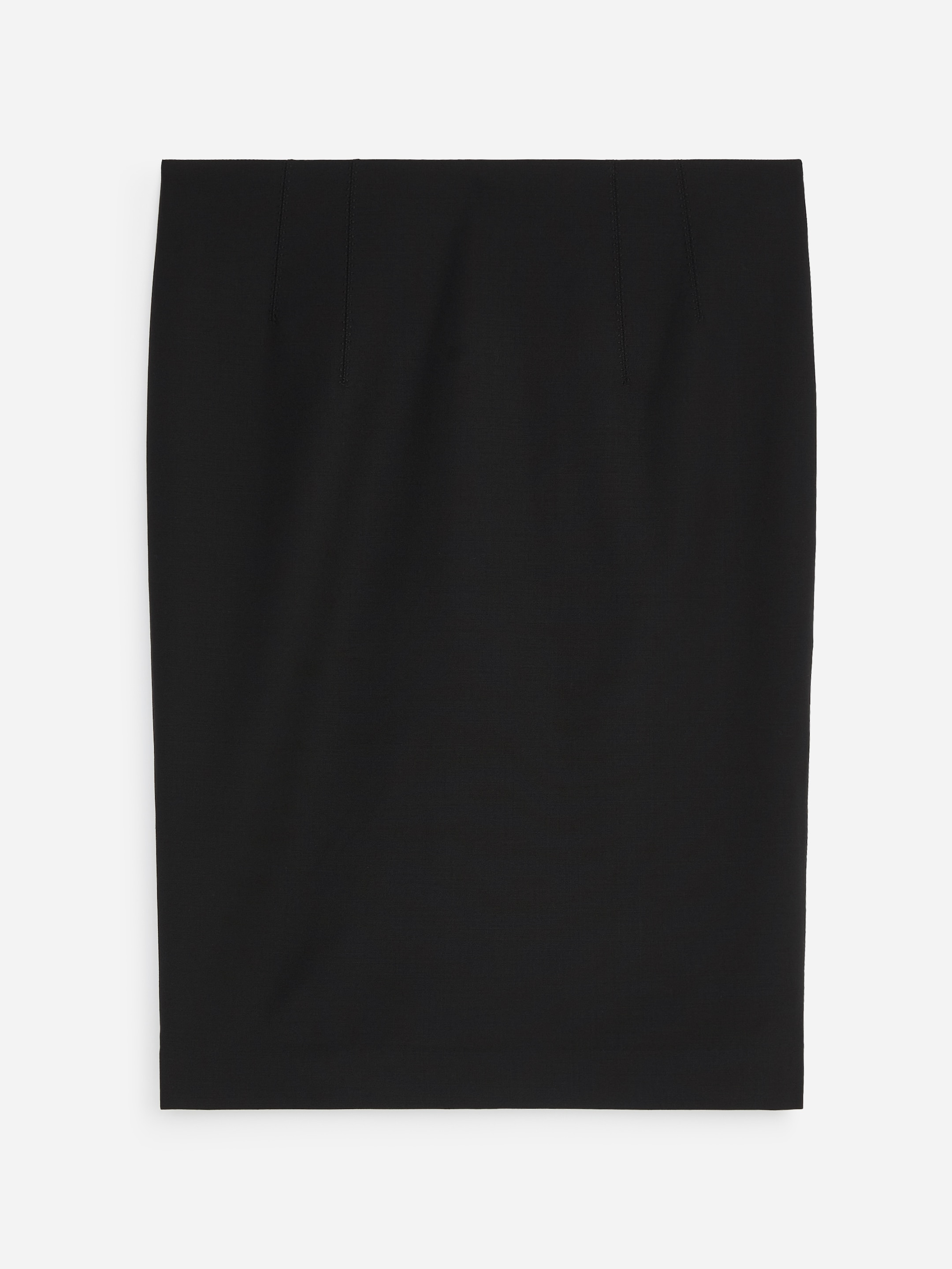 Wool Blend Pencil Skirt - Black - Slim fit - women - StillMedia/DescriptiveStillLife - 1