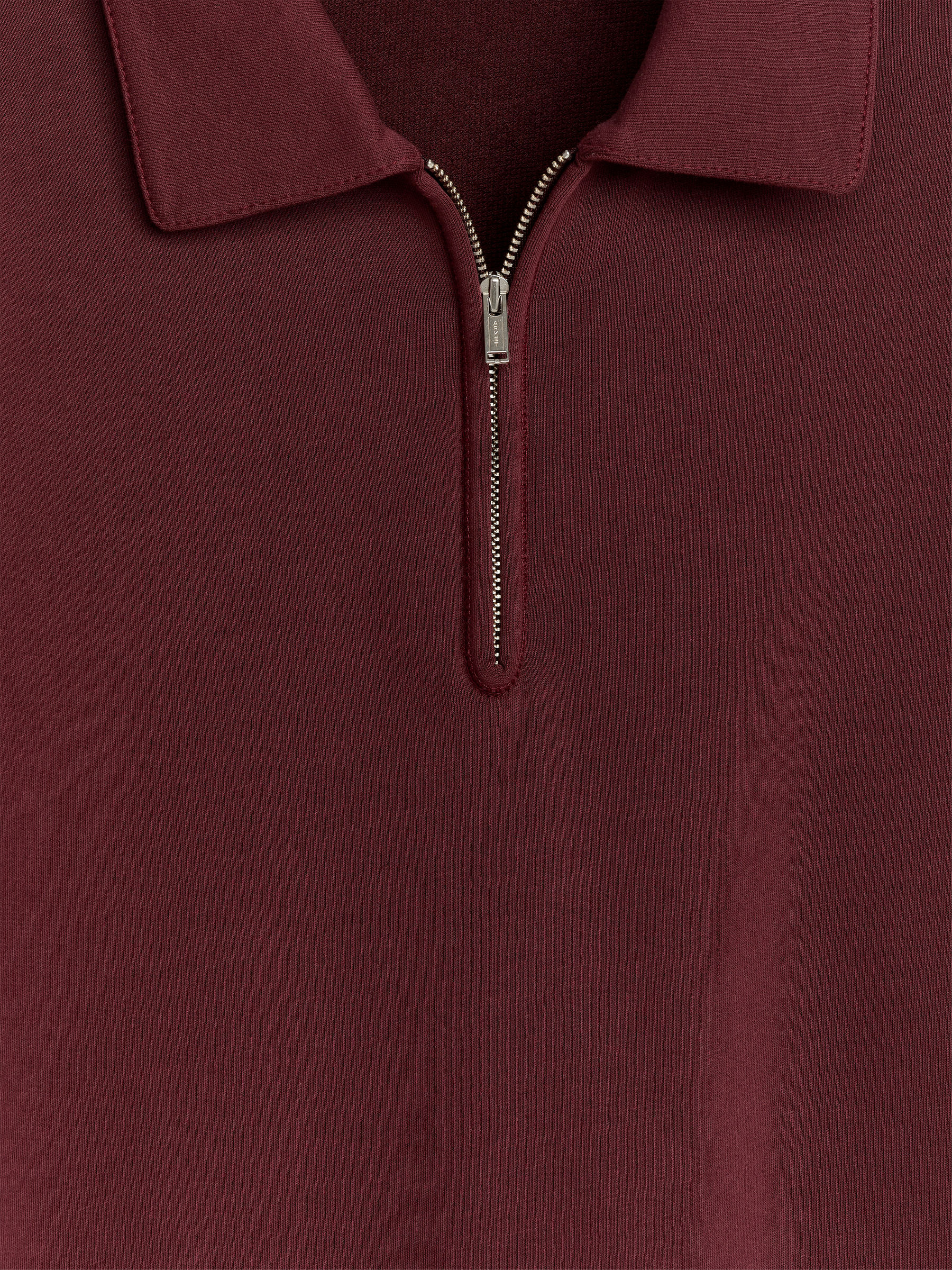 Poloshirt mit kurzem Reißverschluss - Weinrot - Regular Fit - Herren - StillMedia/DescriptiveDetail - 1