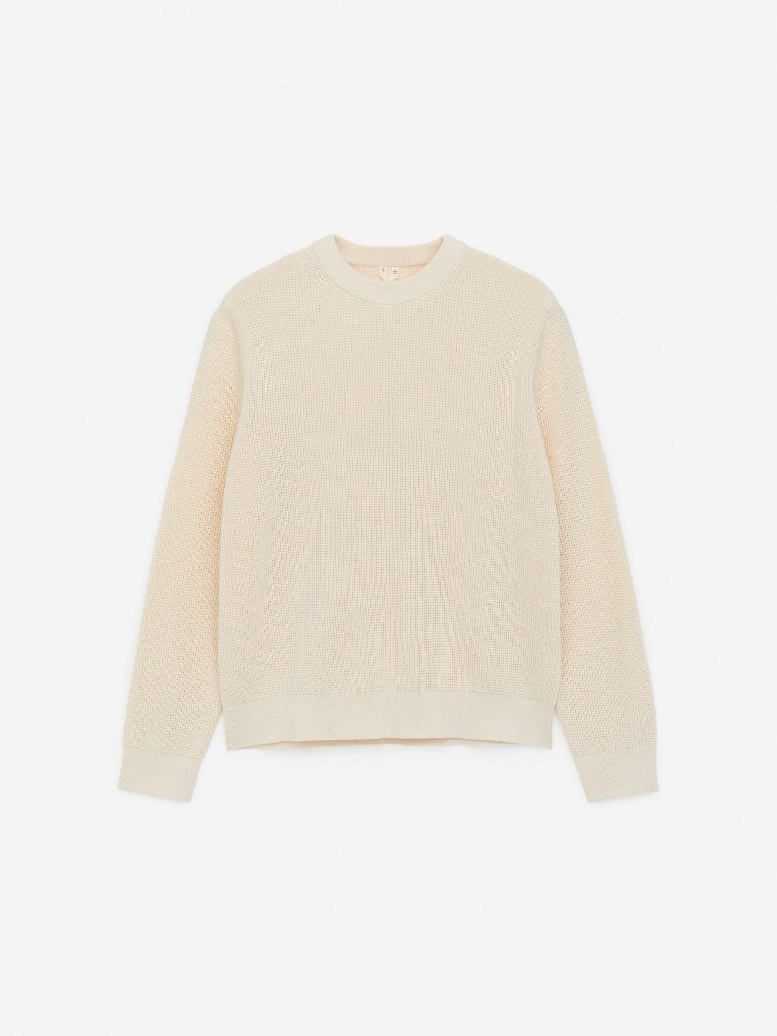 Pull en maille gaufrée - Blanc cassé