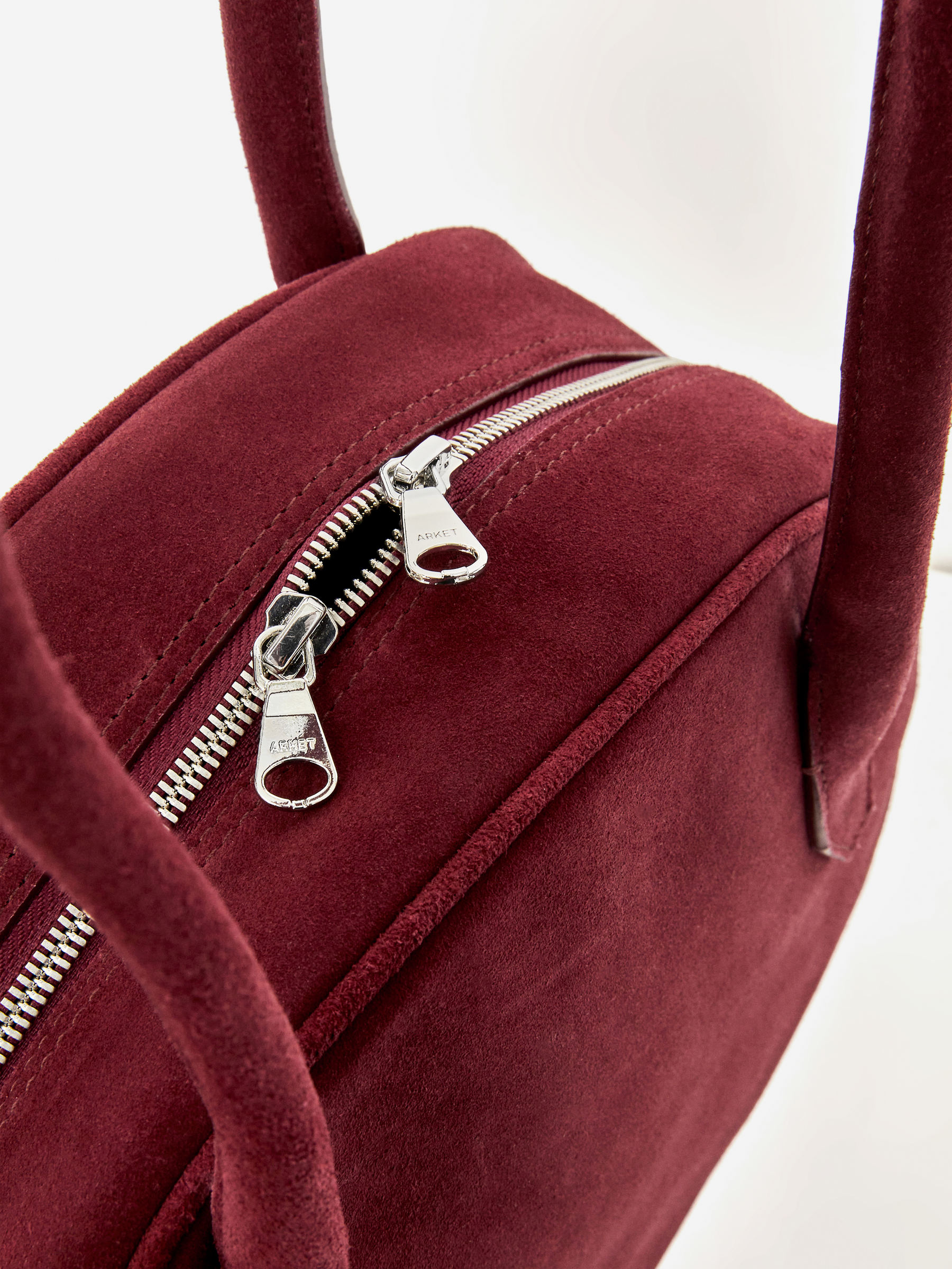 Suede Bowling Bag - Dark Red - Women - StillMedia/DescriptiveDetail - 1