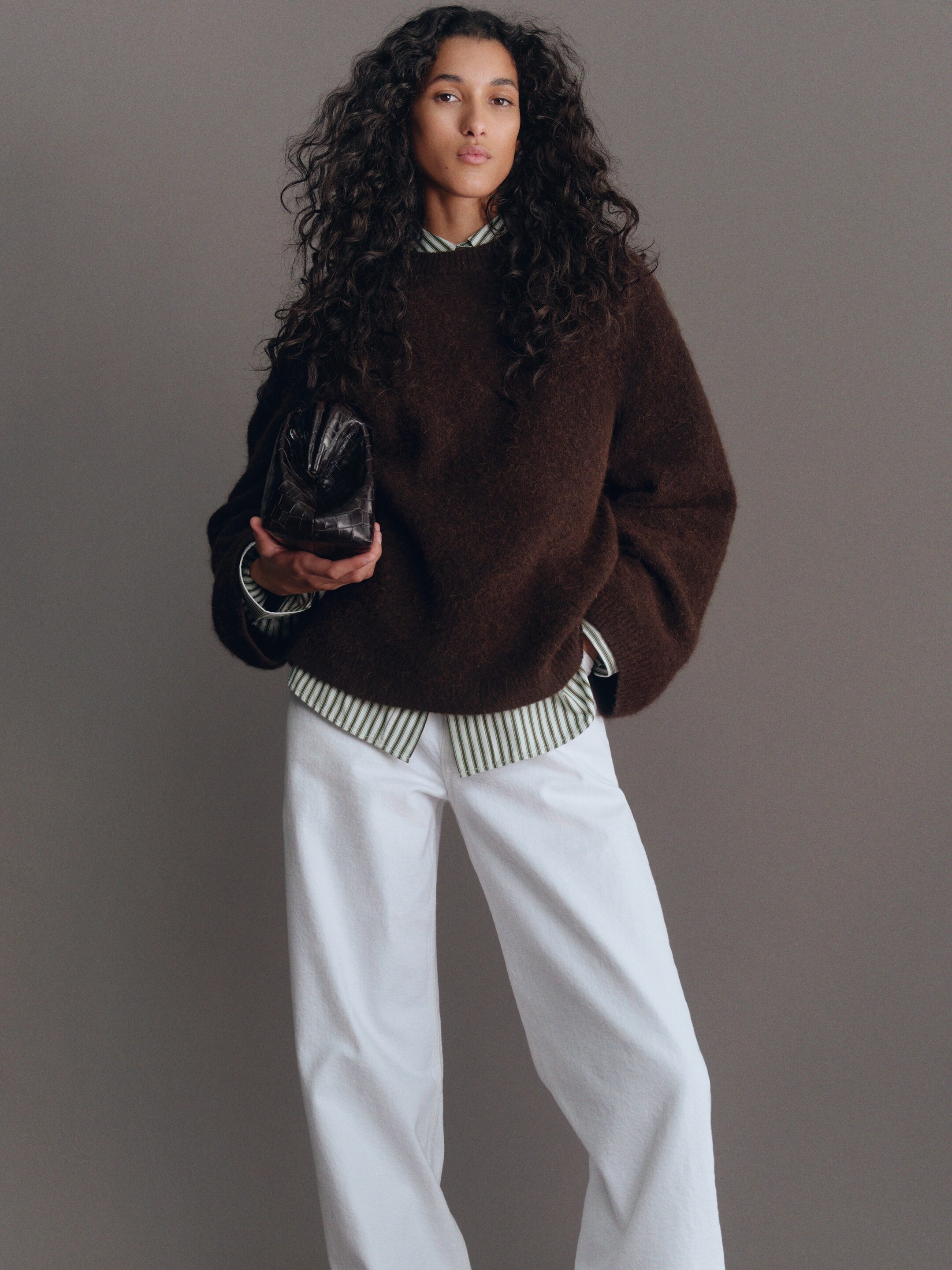 Größeres Bild anzeigen: Pullover aus Alpakawolle und Wolle - Dunkelbraun - Ladies | H&M AT 7