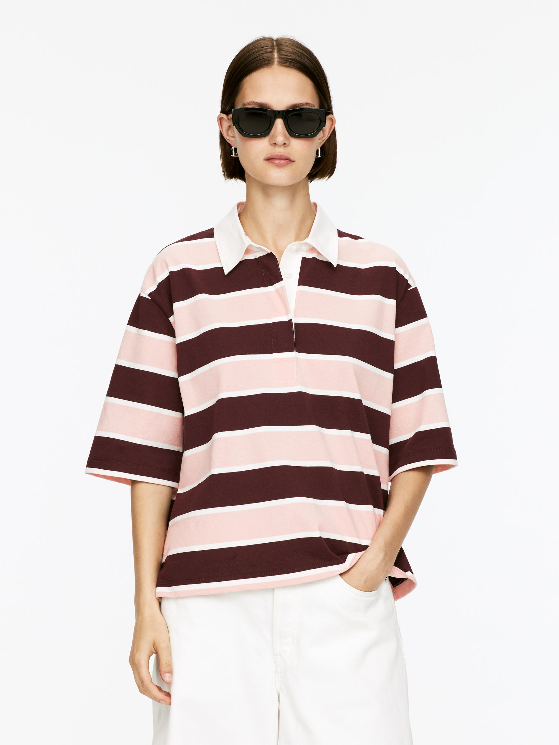 Short-Sleeve Polo Shirt-#45282F-16337