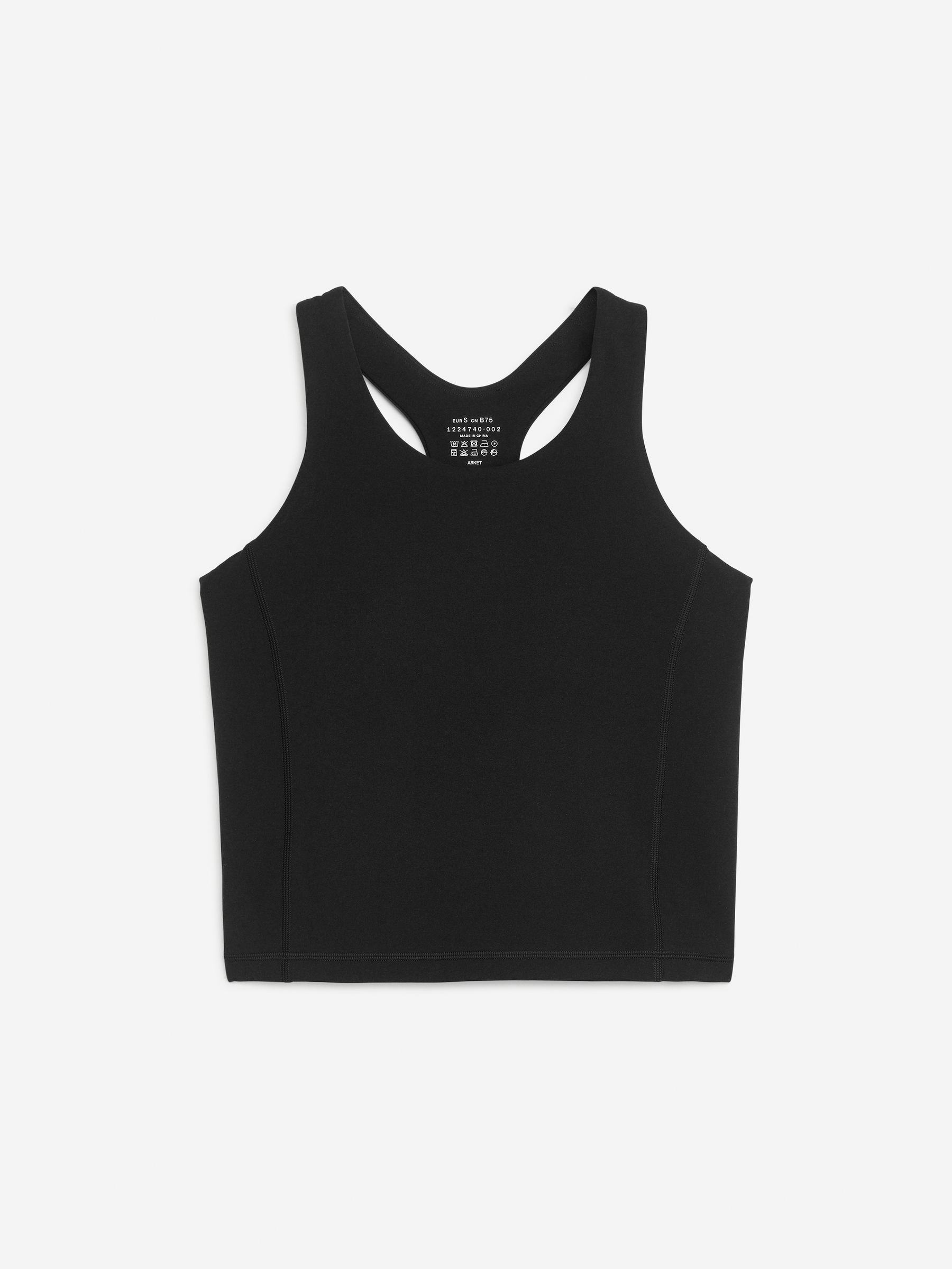 Miękki i elastyczny top-Czarny-7575