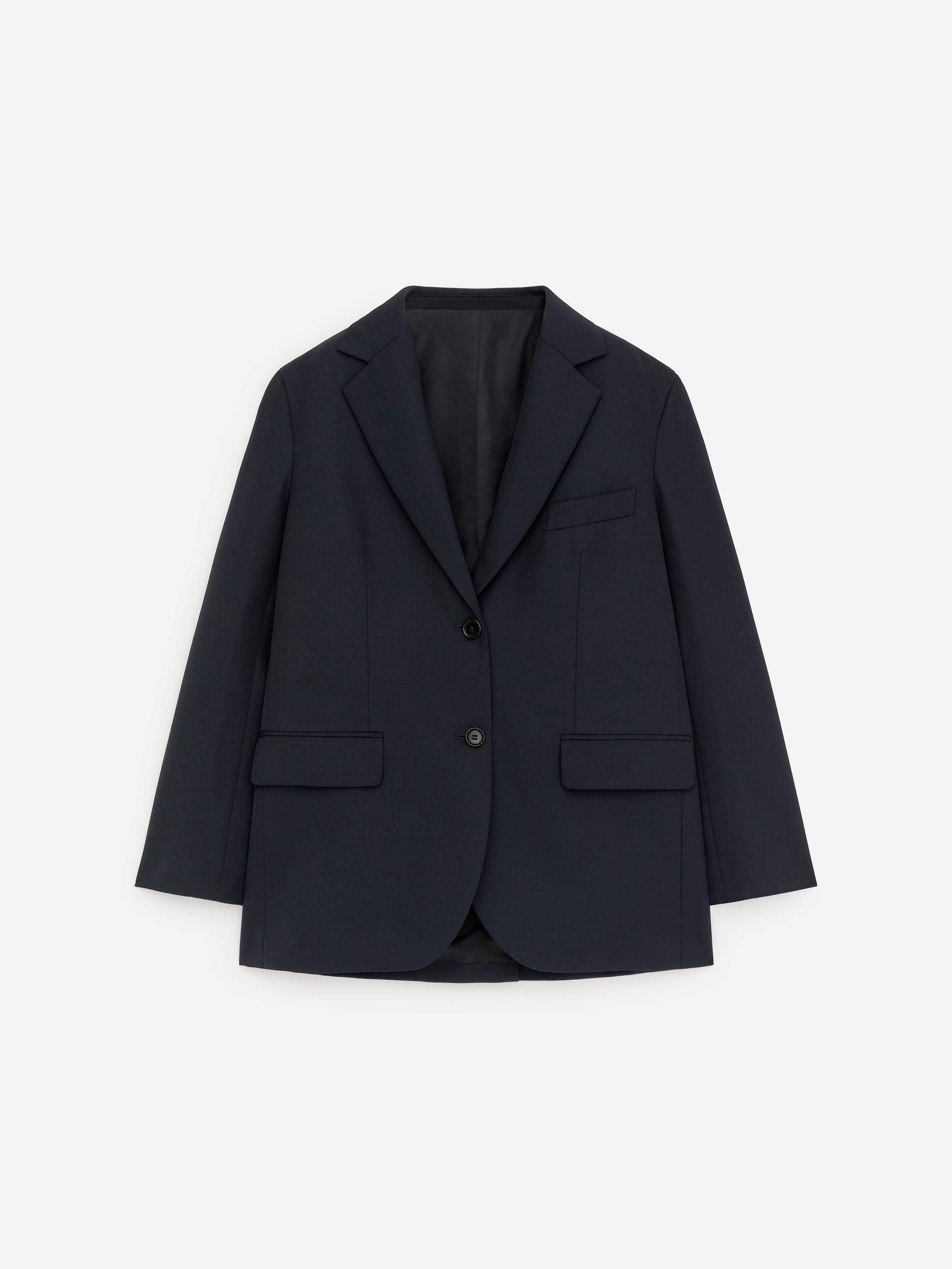 Blazer in misto lana - Blu scuro
