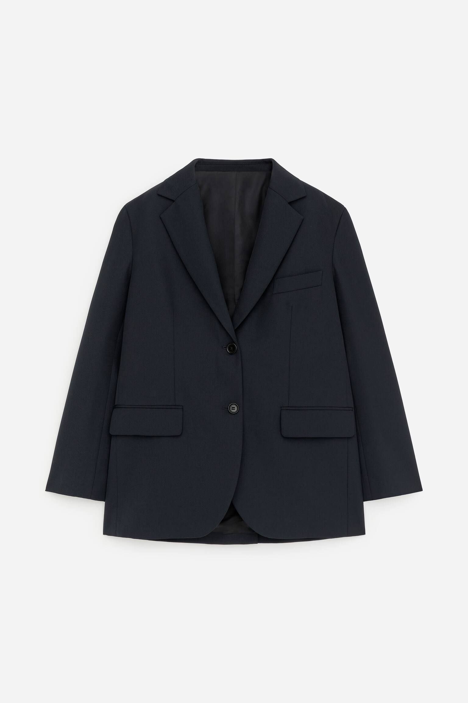 Americana en mezcla de lana - Azul oscuro