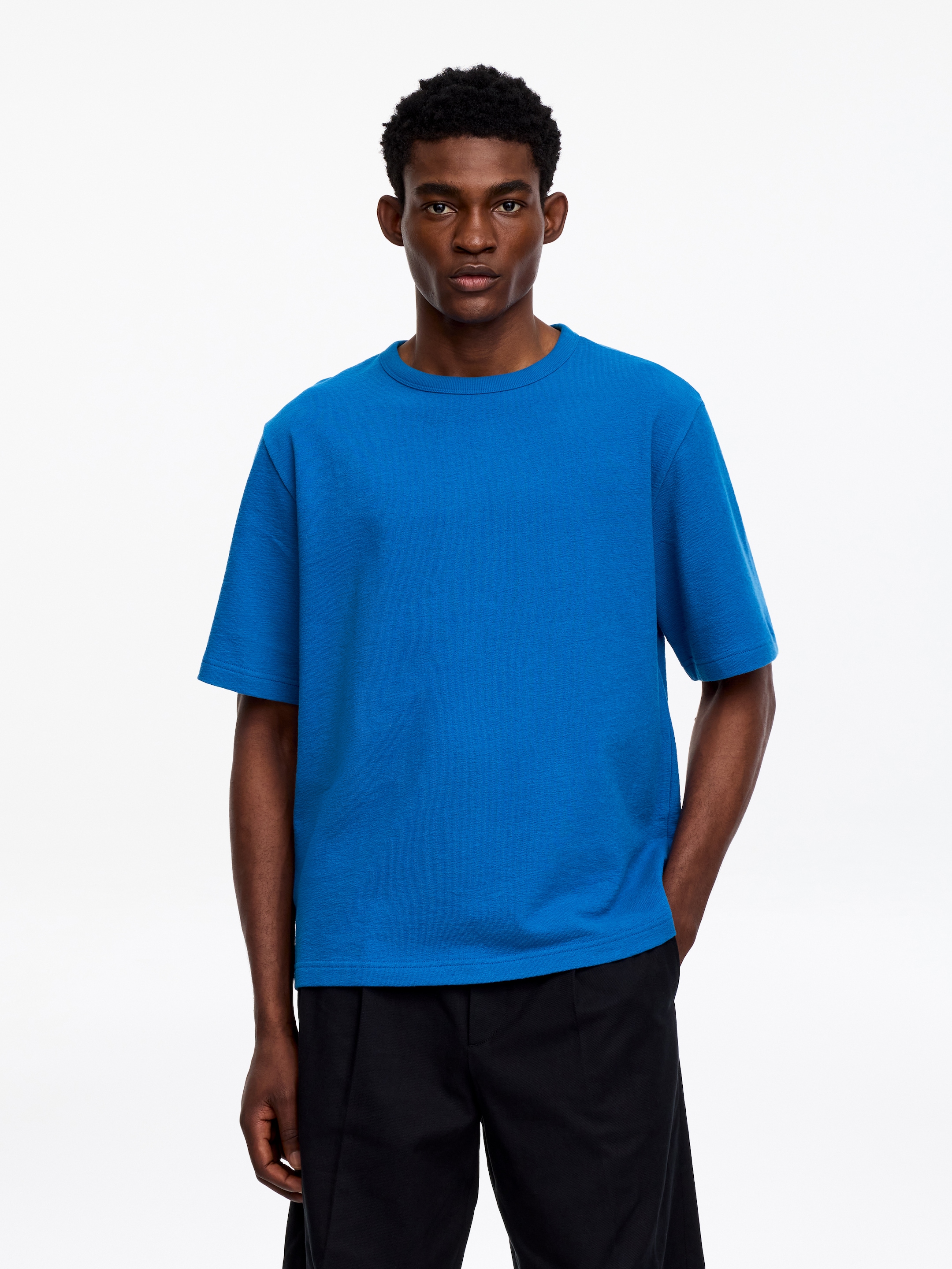 Camiseta bouclé relaxed fit-#1a77b4-1283944011