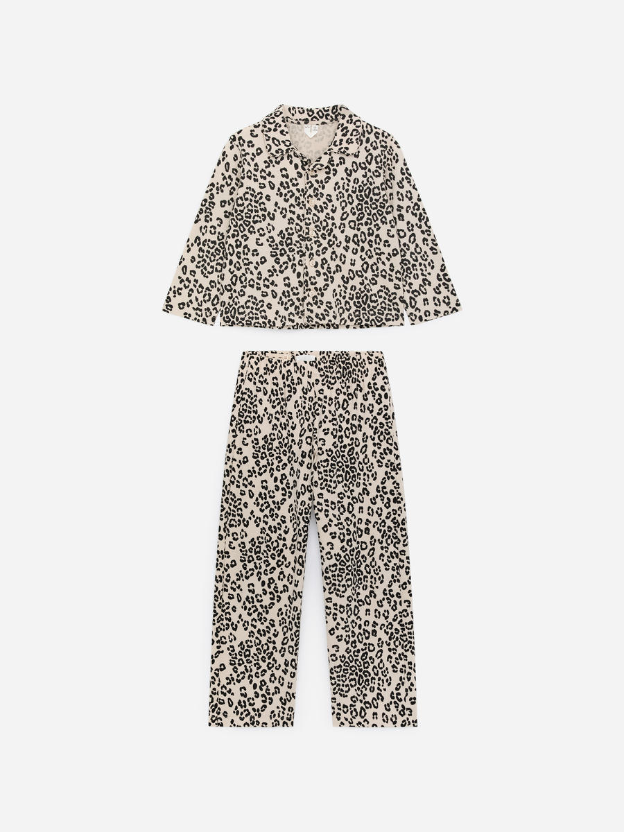 ARKET Girls  Cotton Pyjama Set Beige,  size 98/104