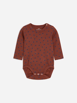 Ribbstickad långärmad body