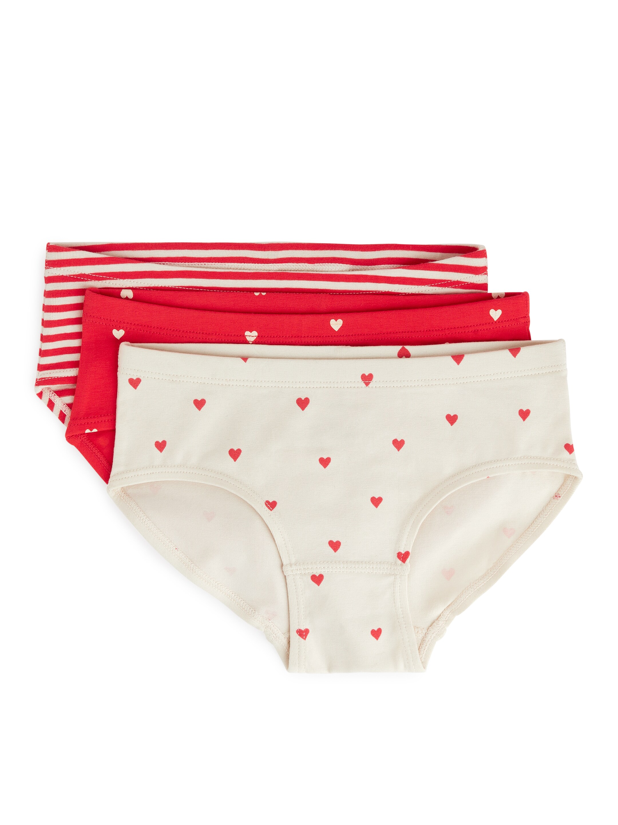 Slips aus Baumwolljersey, 3er-Set - Rot/Cremeweiß - Regular Fit - Kinder - StillMedia/DescriptiveStillLife - 4