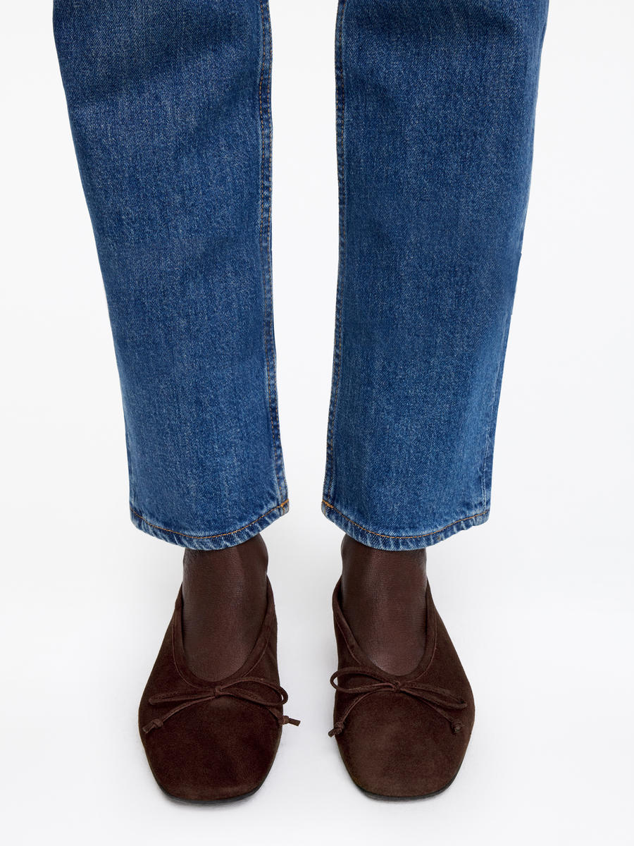 ARKET Women's  Suede Ballerinas Brown,  size 40