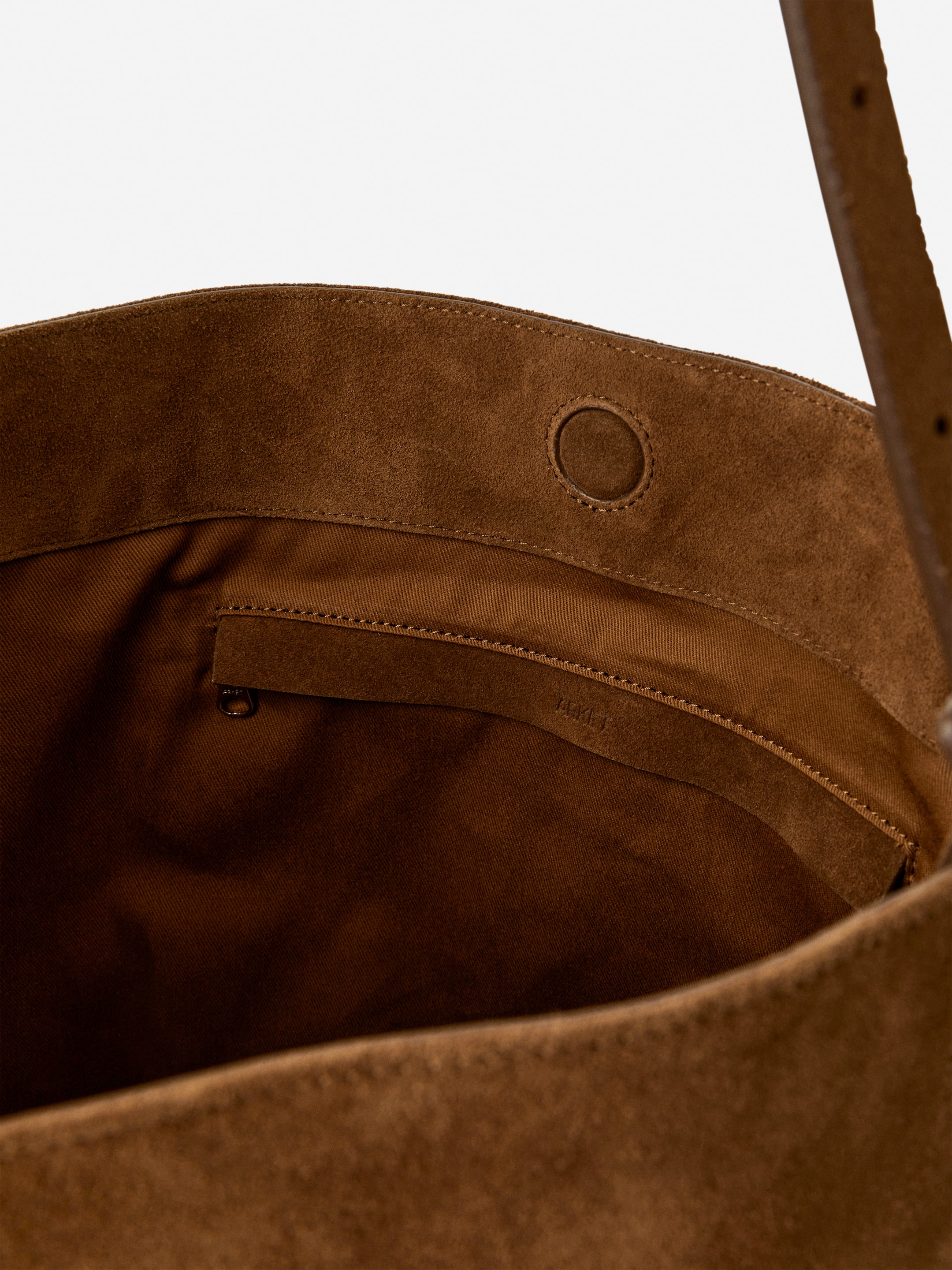 Sac cabas en croûte de cuir suédé - Marron - Femme - StillMedia/DescriptiveDetail - 3