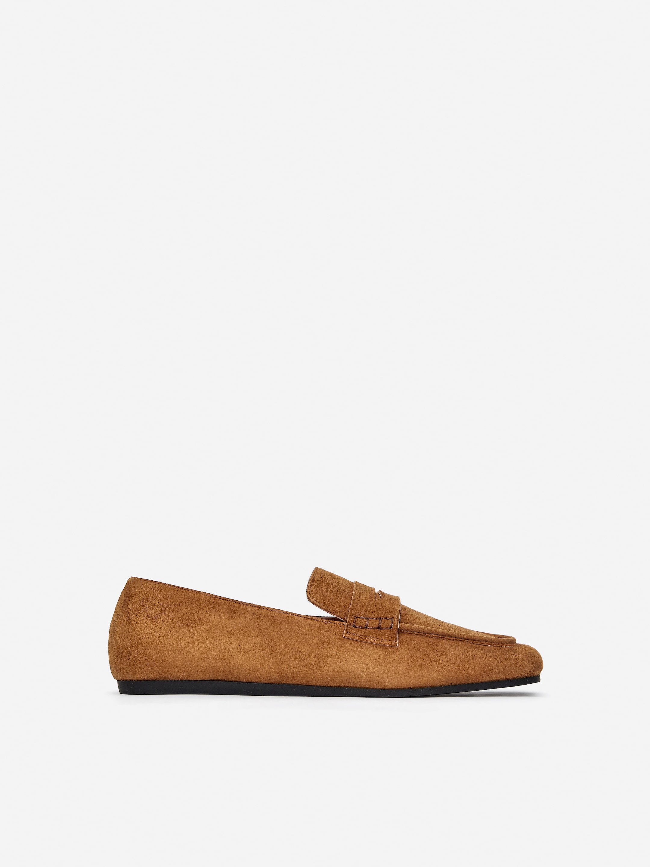 Suede Loafers-Brown-16578