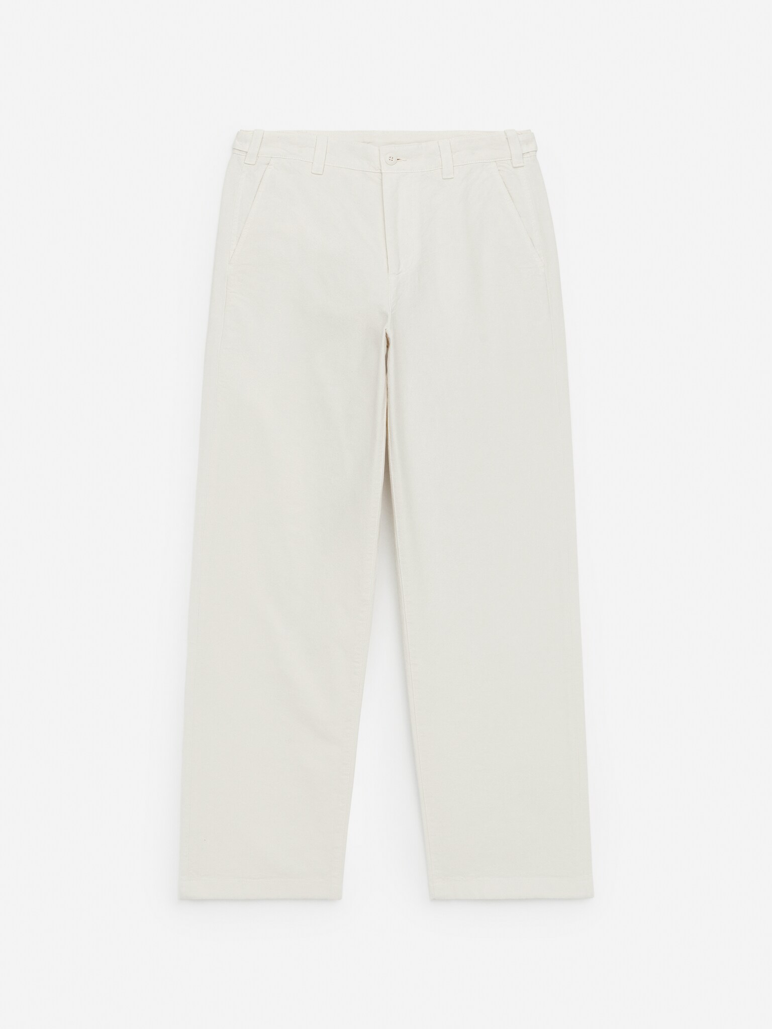 Pantaloni in tela dalla vestibilità rilassata - Bianco sporco