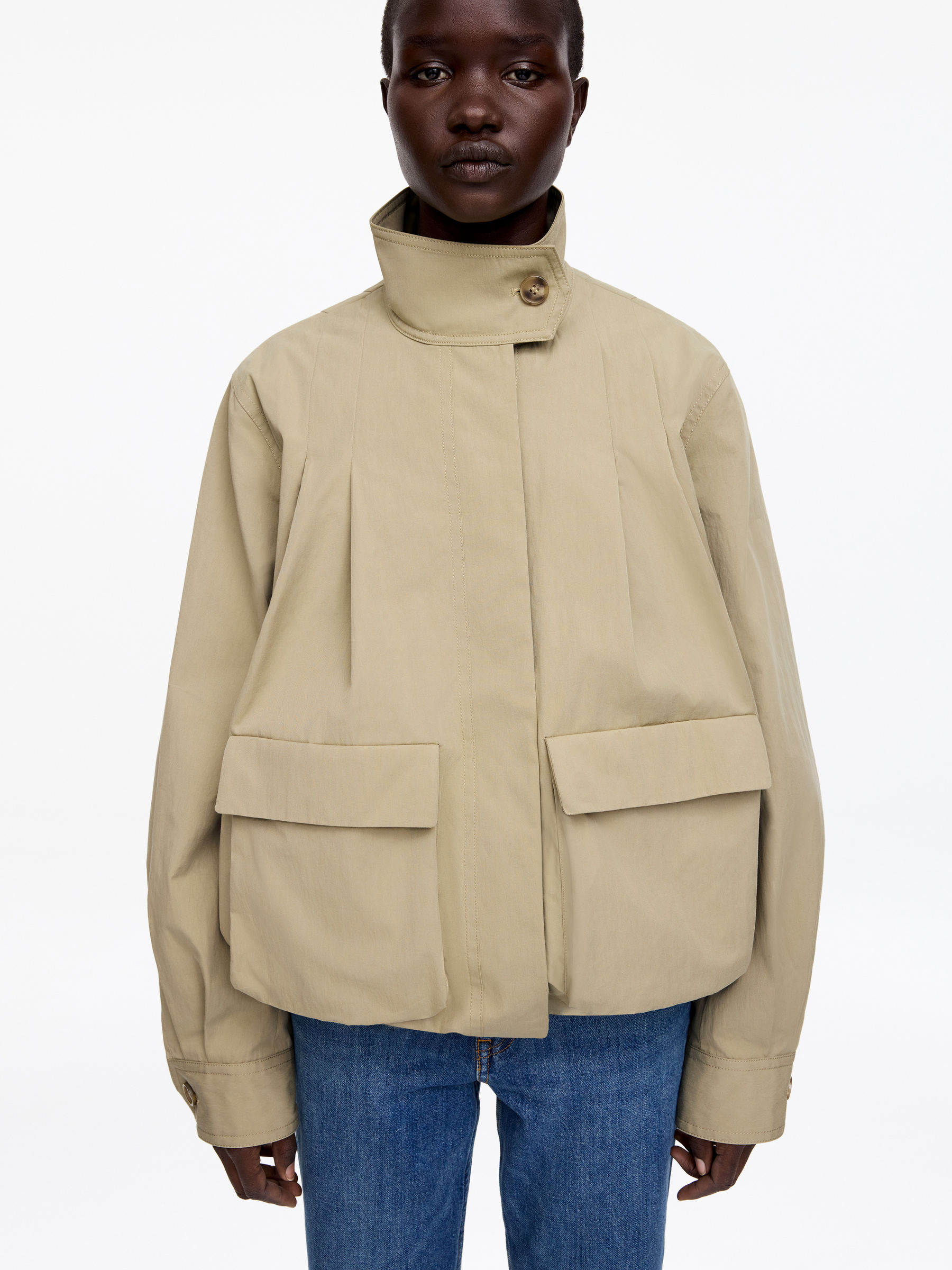 Blouson Jacket - Beige - Relaxed fit - Women - StillMedia/Lookbook - 6