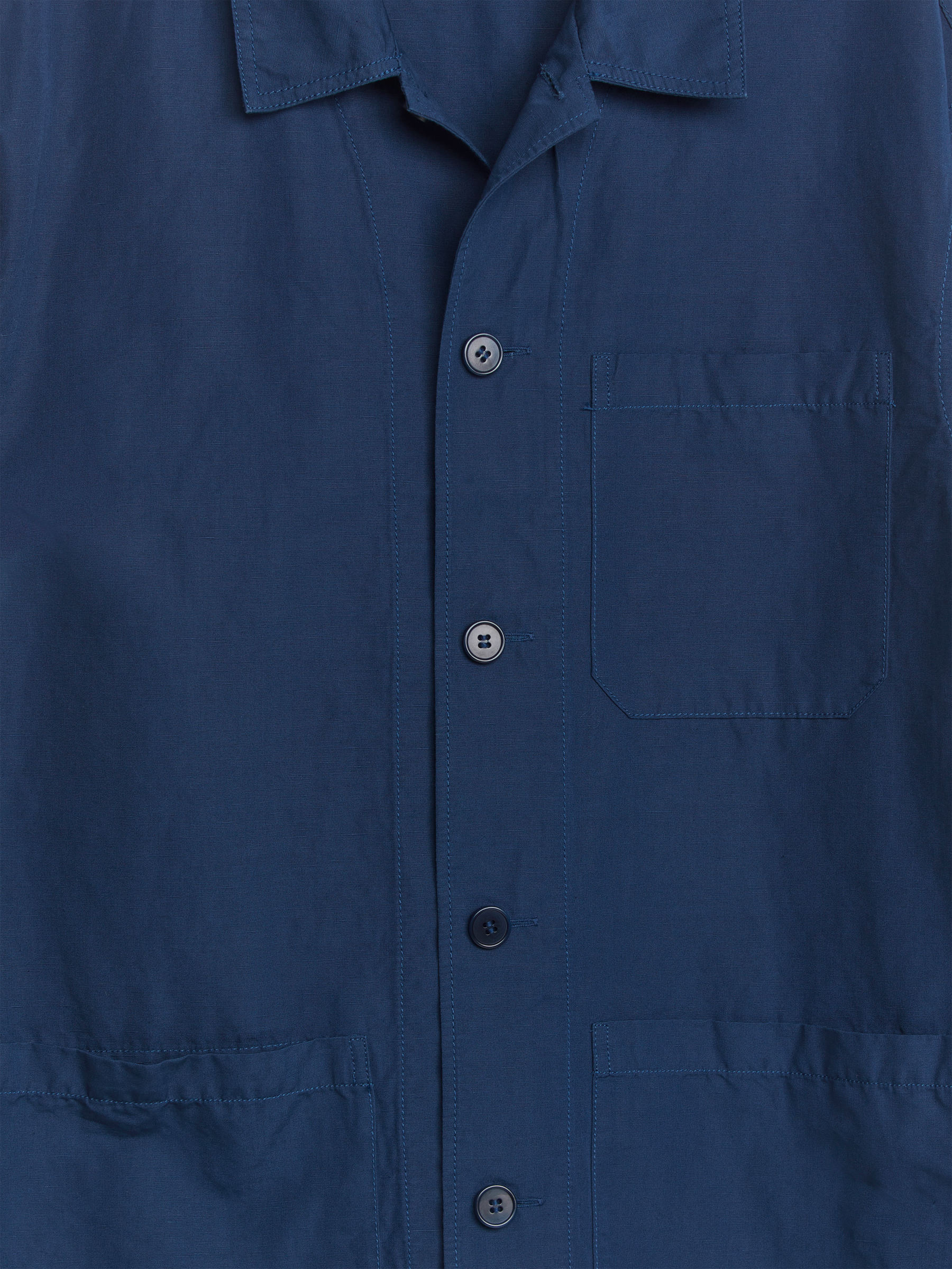 Overshirt aus Baumwolle und Leinen - Dunkelblau - Relaxed Fit - Herren - StillMedia/DescriptiveDetail - 2