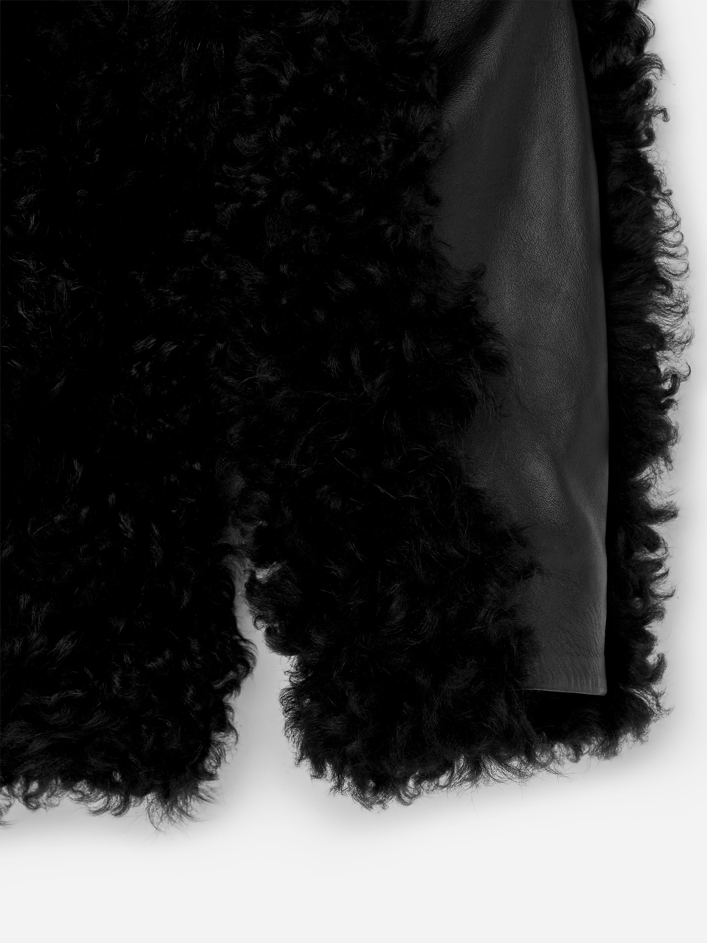 Shearling Jacket - Black - Regular fit - Women - StillMedia/DescriptiveDetail - 2