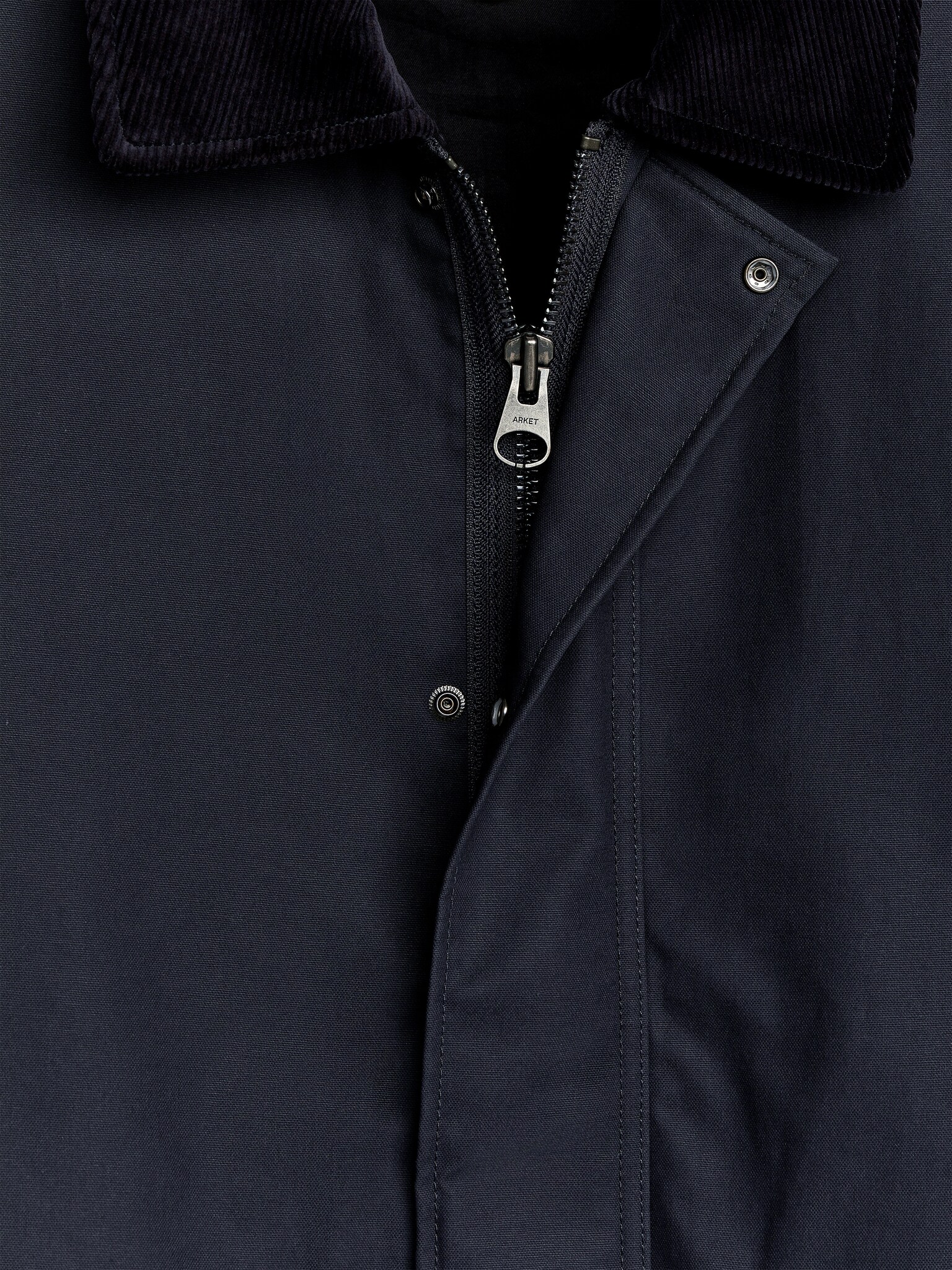 Veste en coton ciré - Bleu foncé/Vert foncé - 3