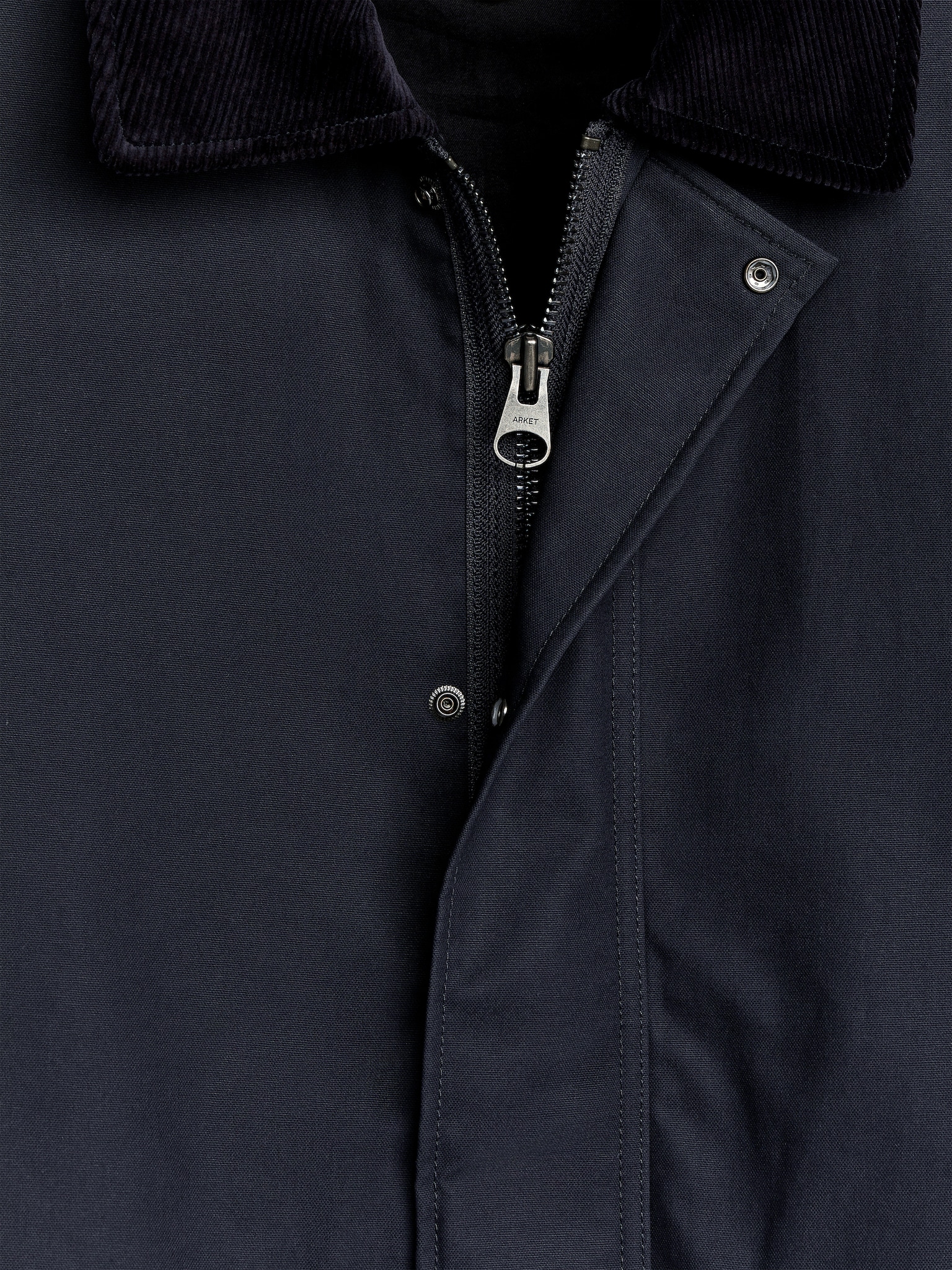 Veste en coton ciré - Bleu foncé/Vert foncé - 6