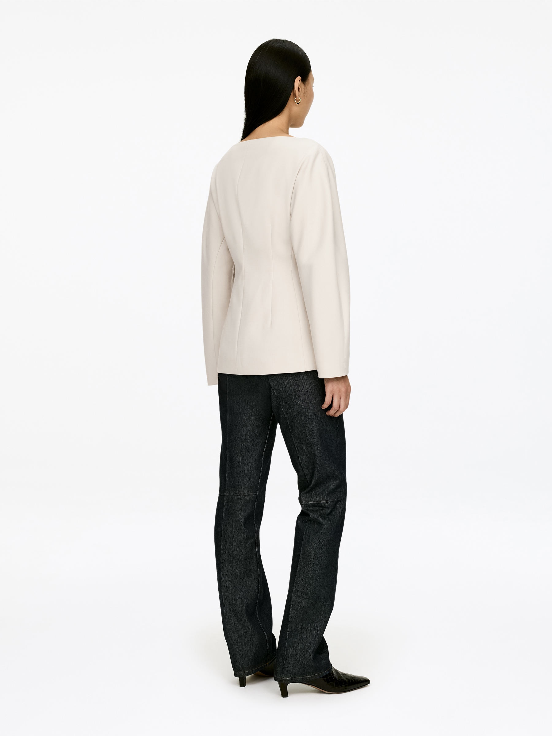 Blazer à col ouvert - Beige - Slim fit - Femme - StillMedia/Lookbook - 6