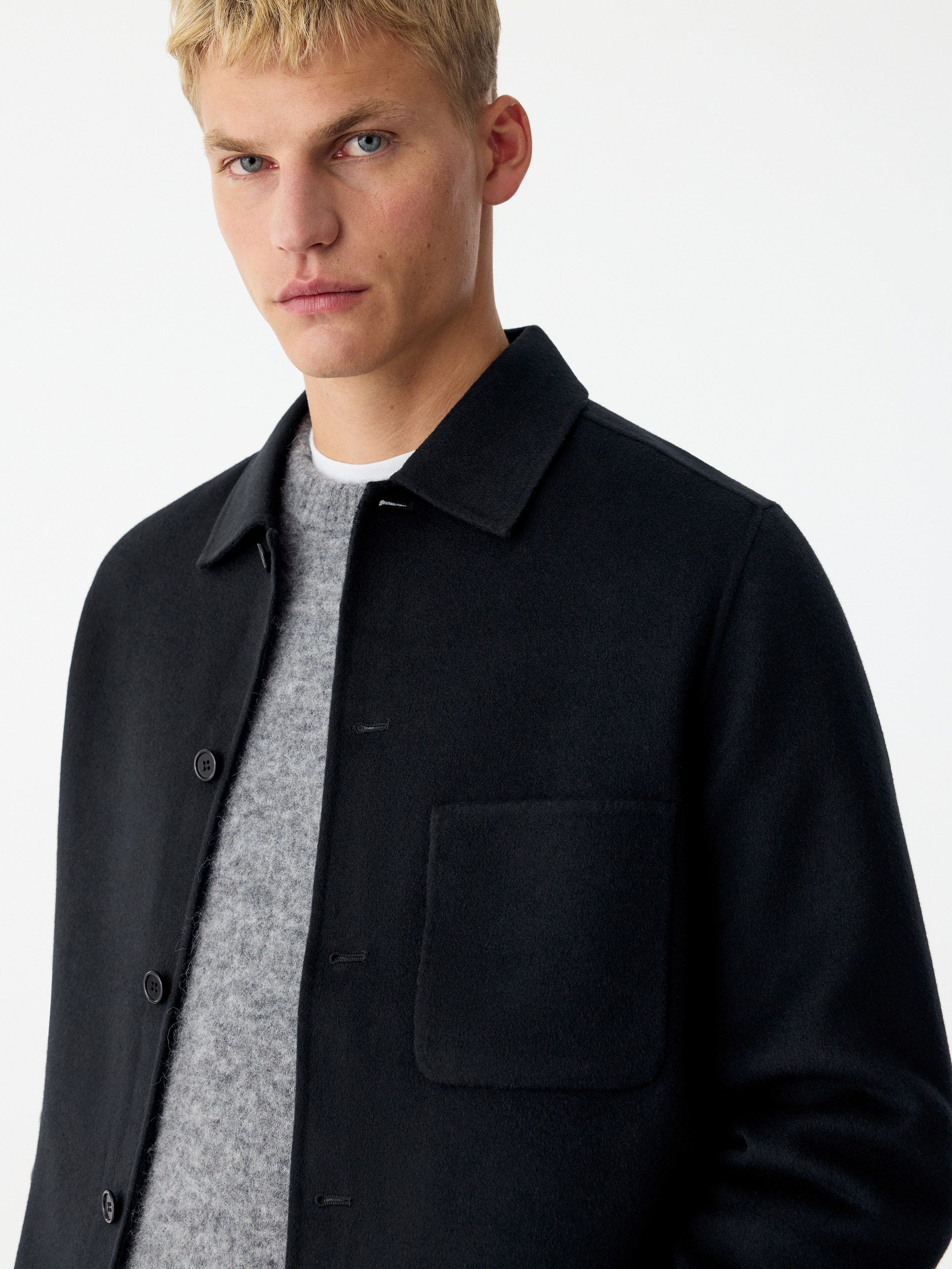 Doubleface-Overshirt aus Wollmischung - Dunkelblau - Regular Fit - men - StillMedia/Lookbook - 4