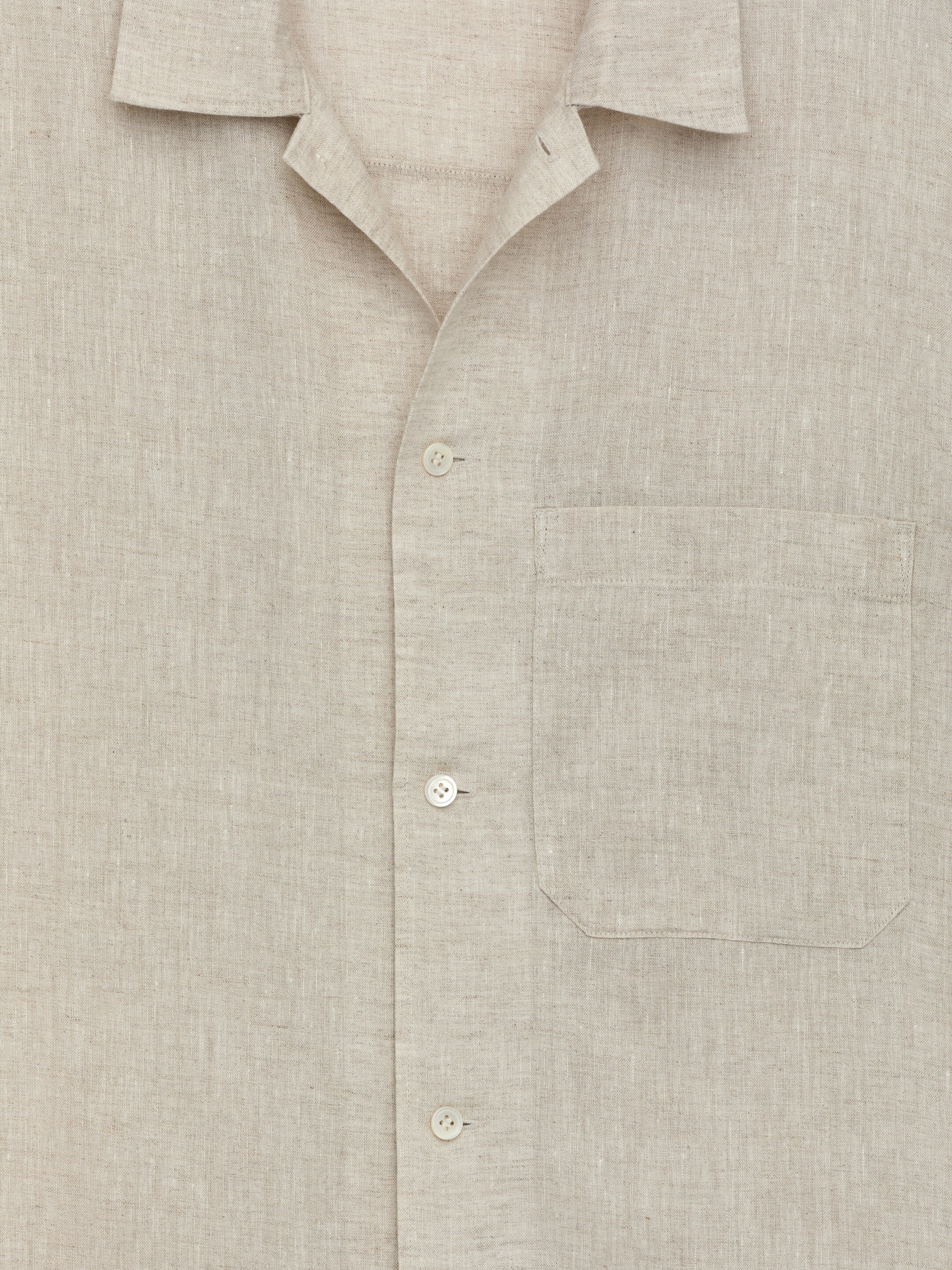 Ver imagen más grande: Camisa de lino de manga corta - Beige - HOMBRE | H&M ES 2