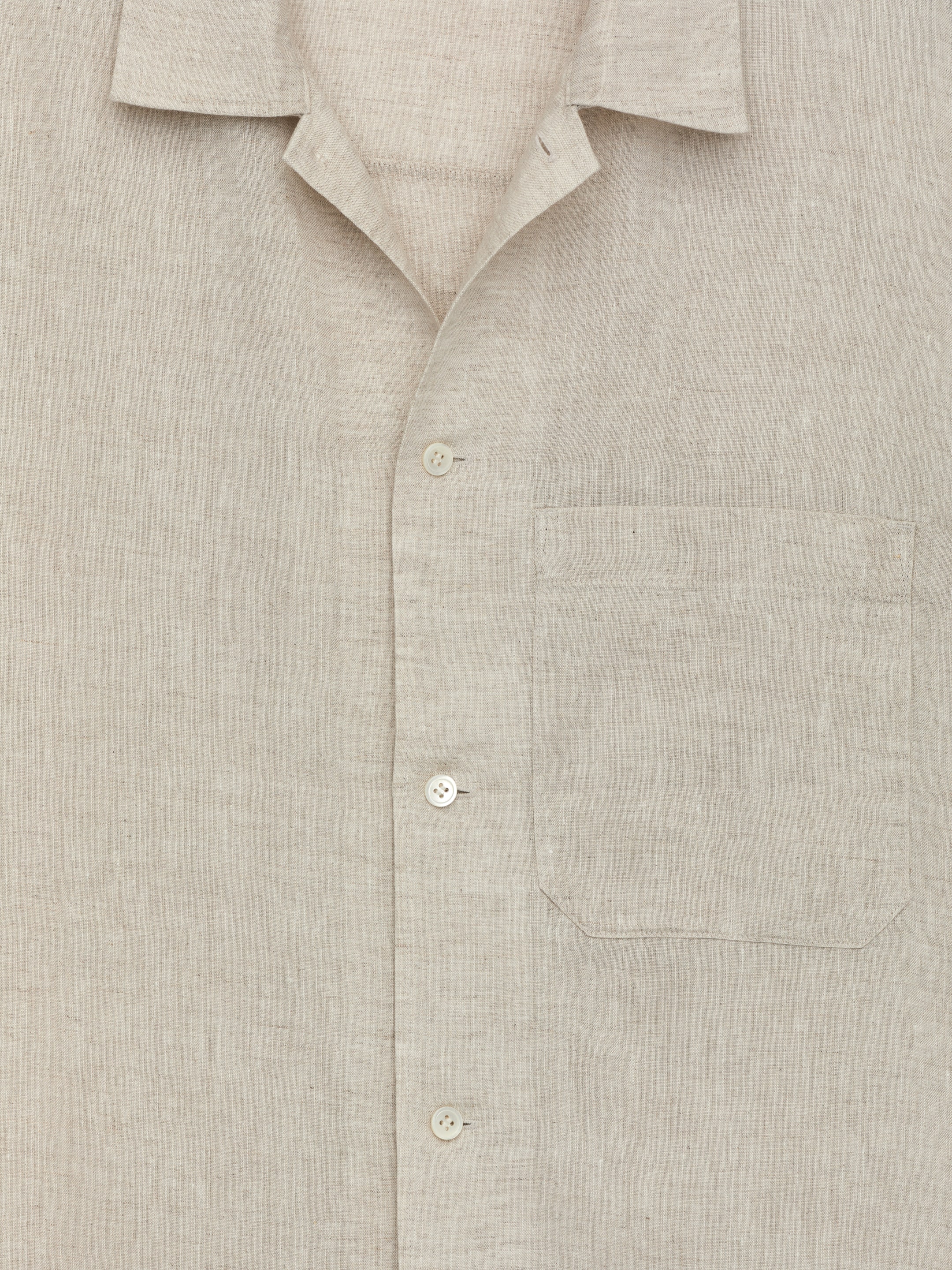 Chemise en lin à manches courtes - Beige - Loose fit - Homme - StillMedia/DescriptiveDetail - 2