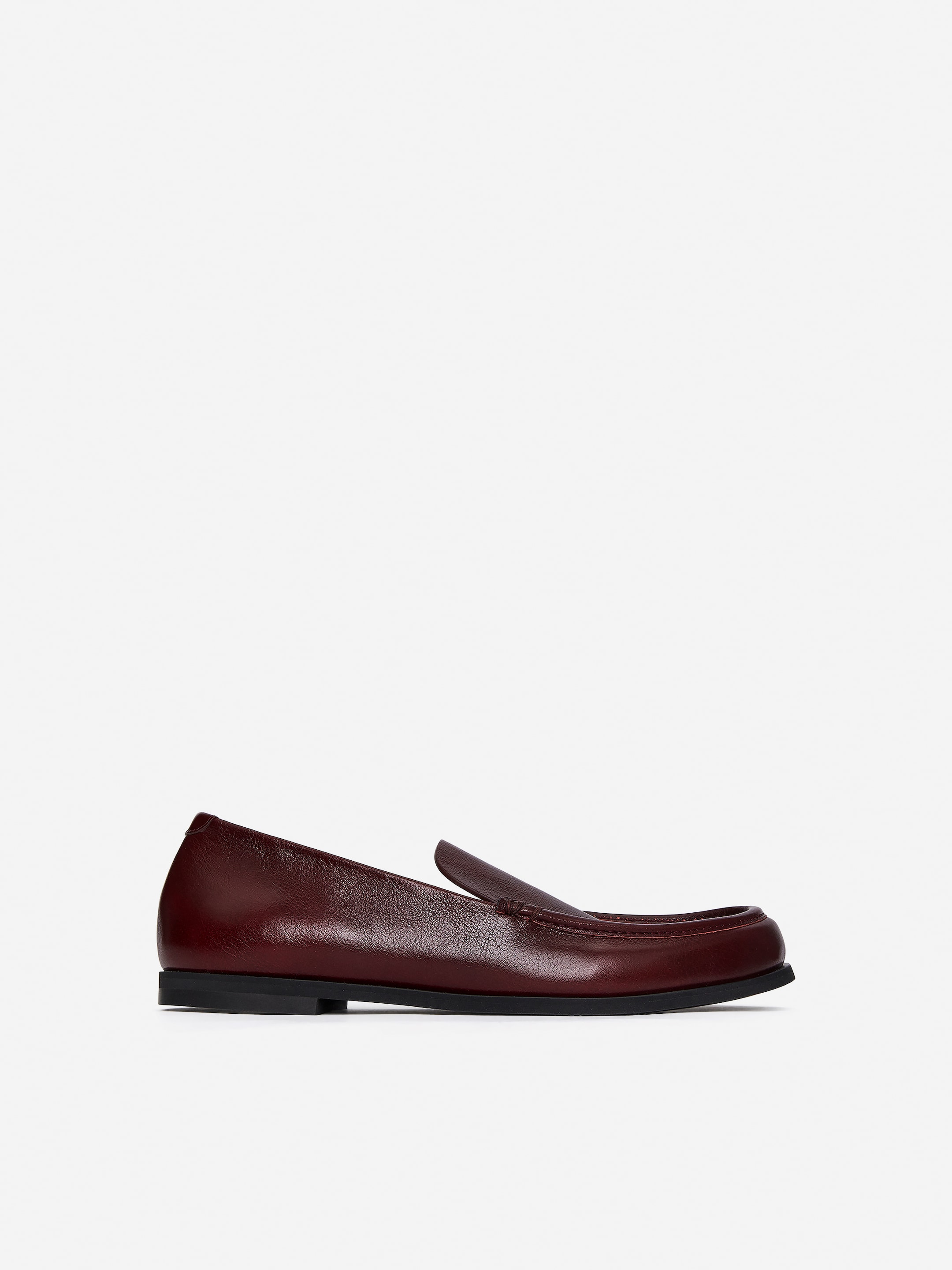 Leather Loafers - Dark Red - Women - StillMedia/DescriptiveStillLife - 1