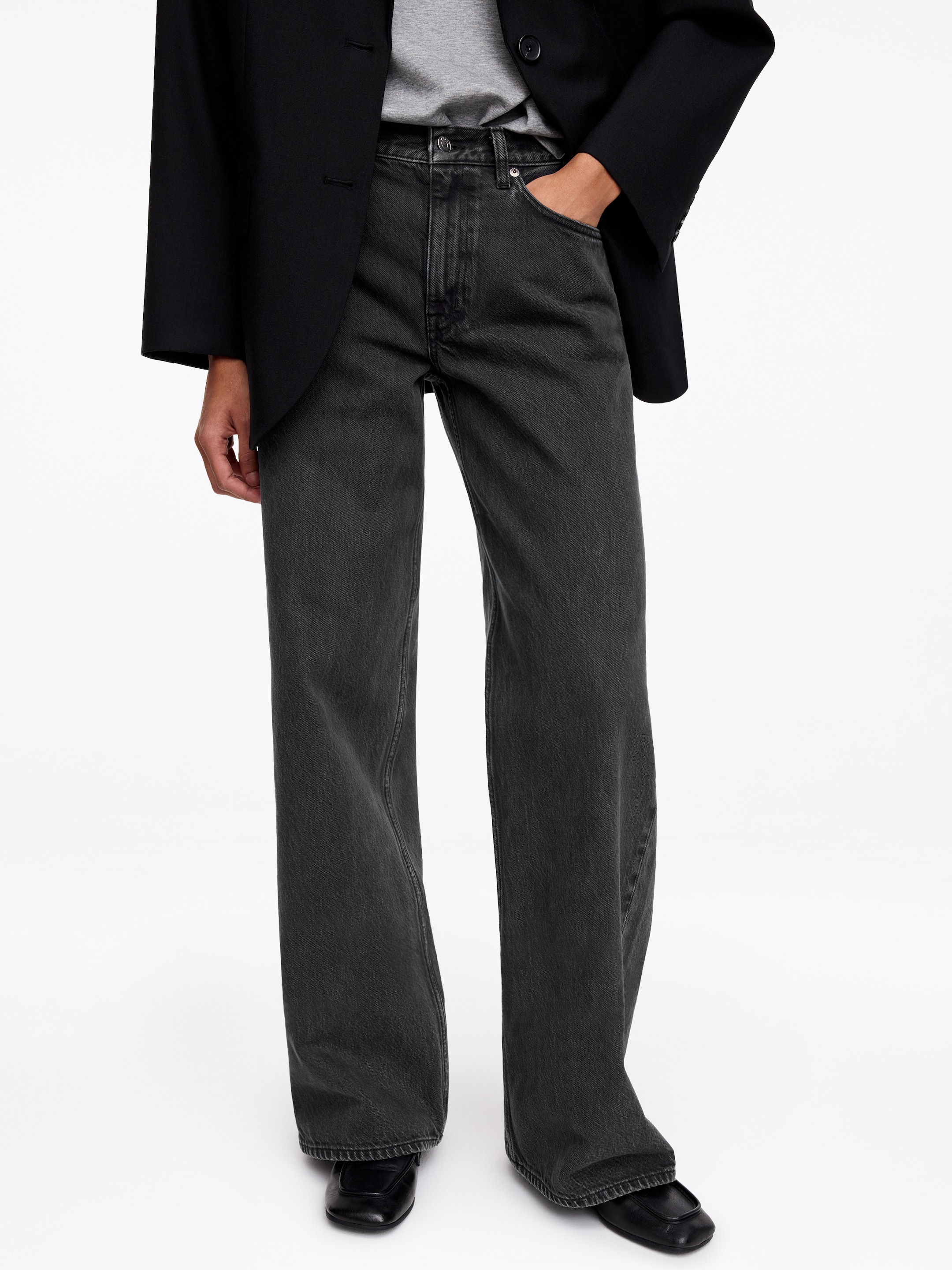 CLOUD Loose Wide Jeans - Grey - Relaxed fit - Women - StillMedia/Lookbook - 4
