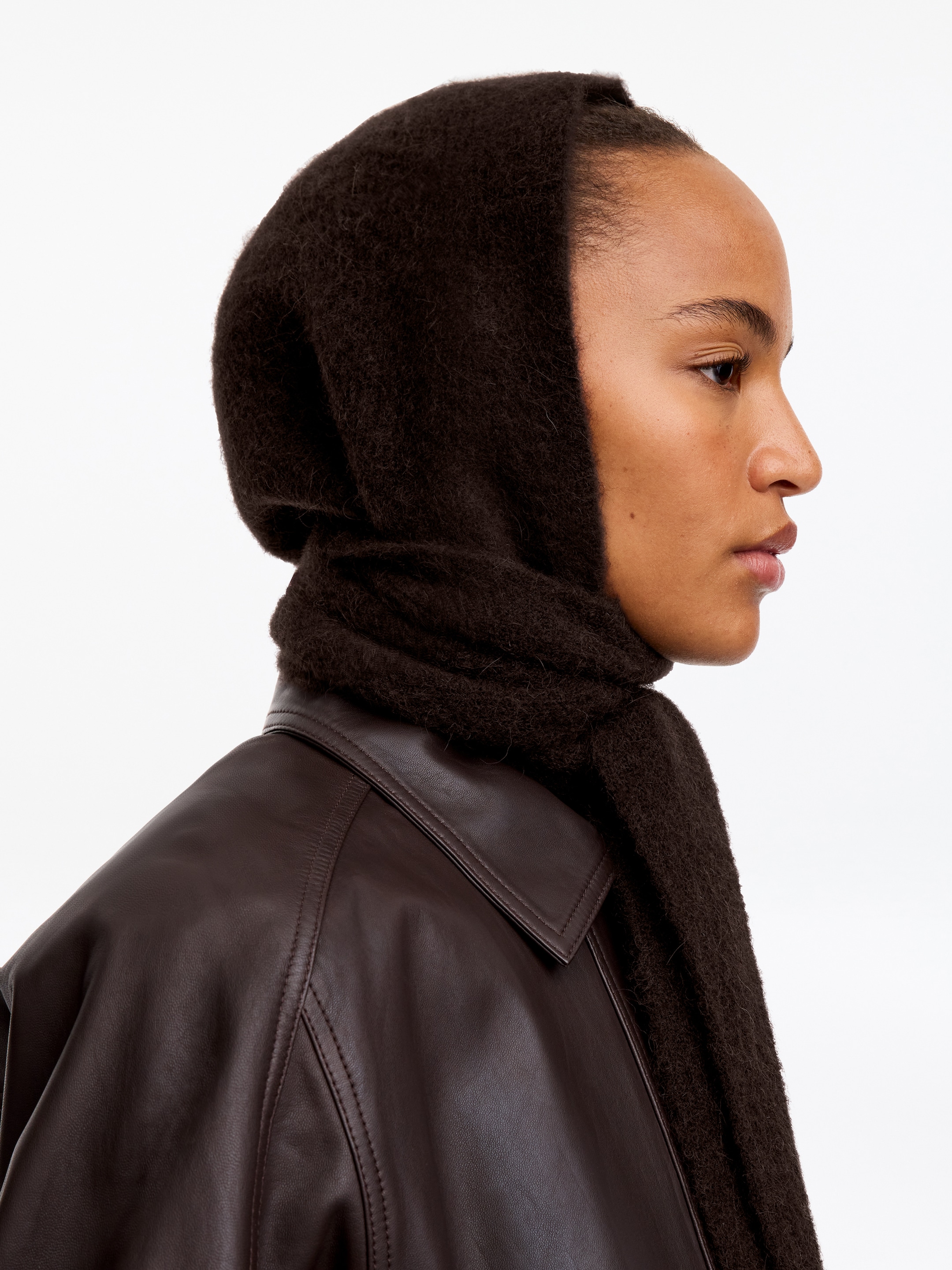 Alpaca-Blend Hood-Brown-20860