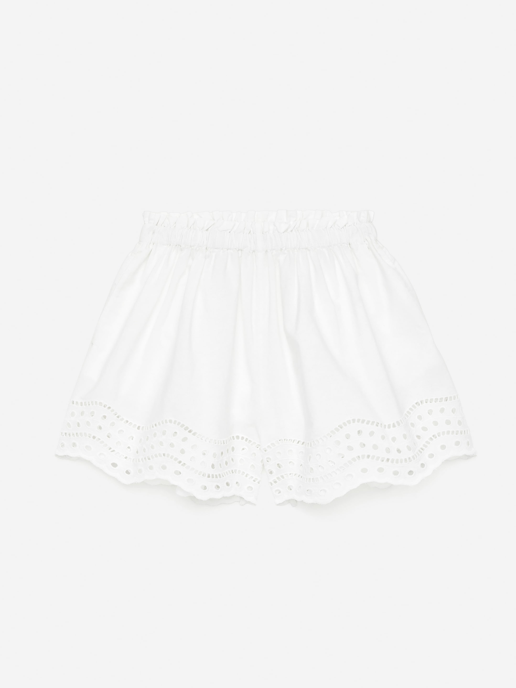 Broderie Anglaise Shorts - White - Regular fit - Women - StillMedia/DescriptiveStillLife - 3