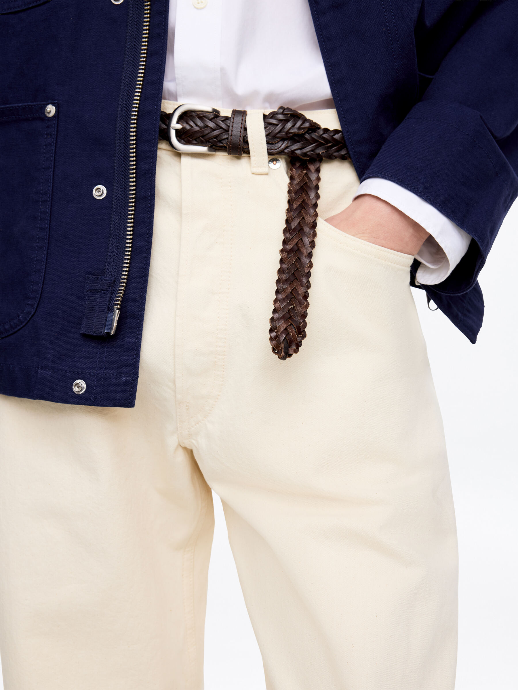 CREEK Relaxed Barrel Jeans - Ecru - Relaxed fit - Men - StillMedia/Lookbook - 4