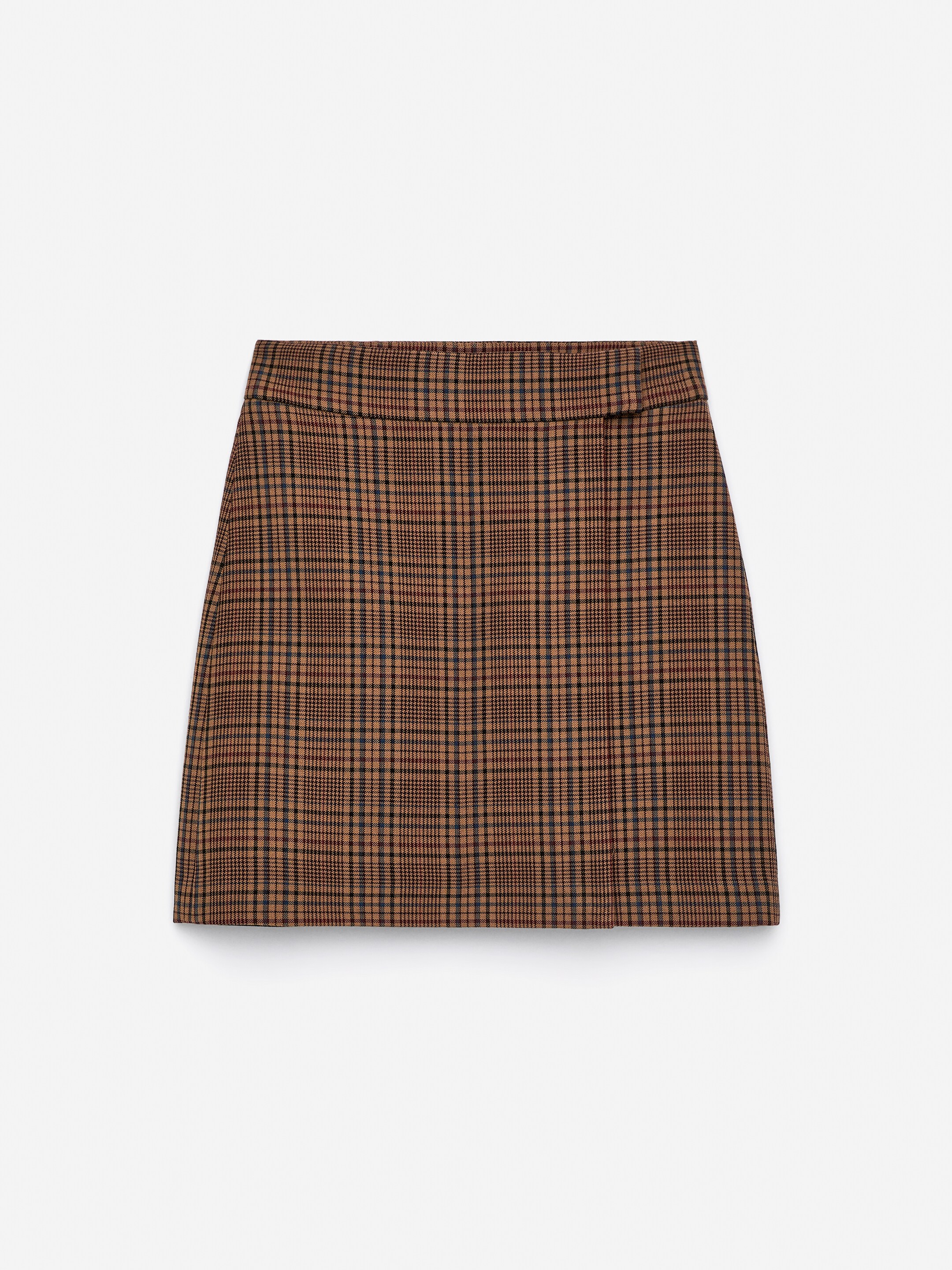 Vis større bilde: Omslagsskjørt - Mørk beige/rutete - DAME | H&M NO 5