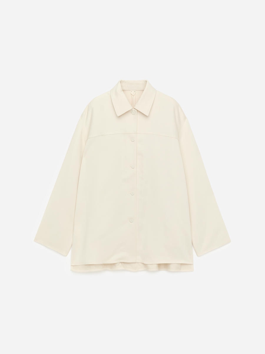 ARKET Women's  Satin Overshirt Beige,  size M