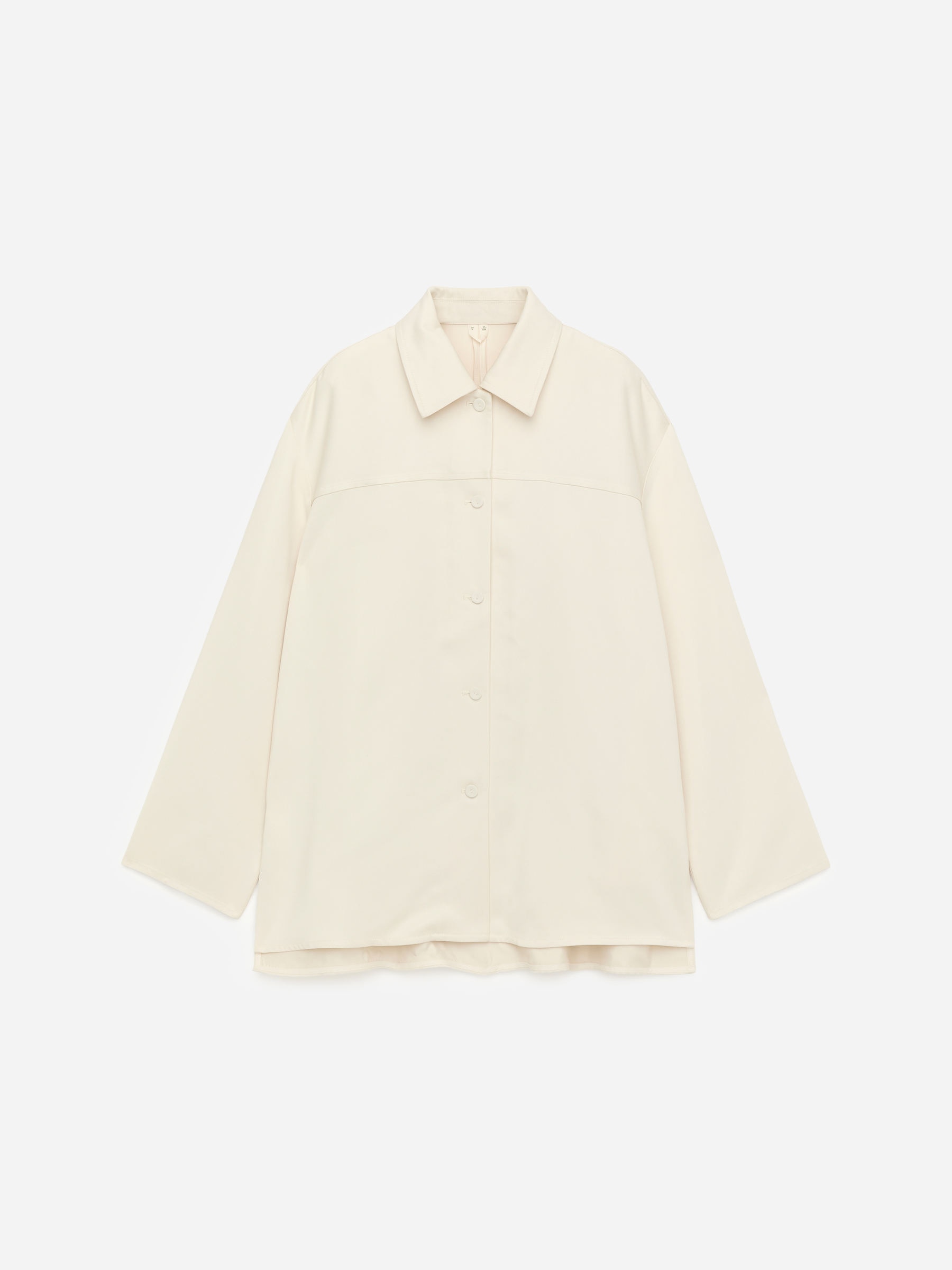 Satin Overshirt - Light Beige - Relaxed fit - Women - StillMedia/DescriptiveStillLife - 6