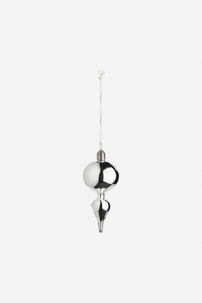 Glass Bauble - Silver - 1