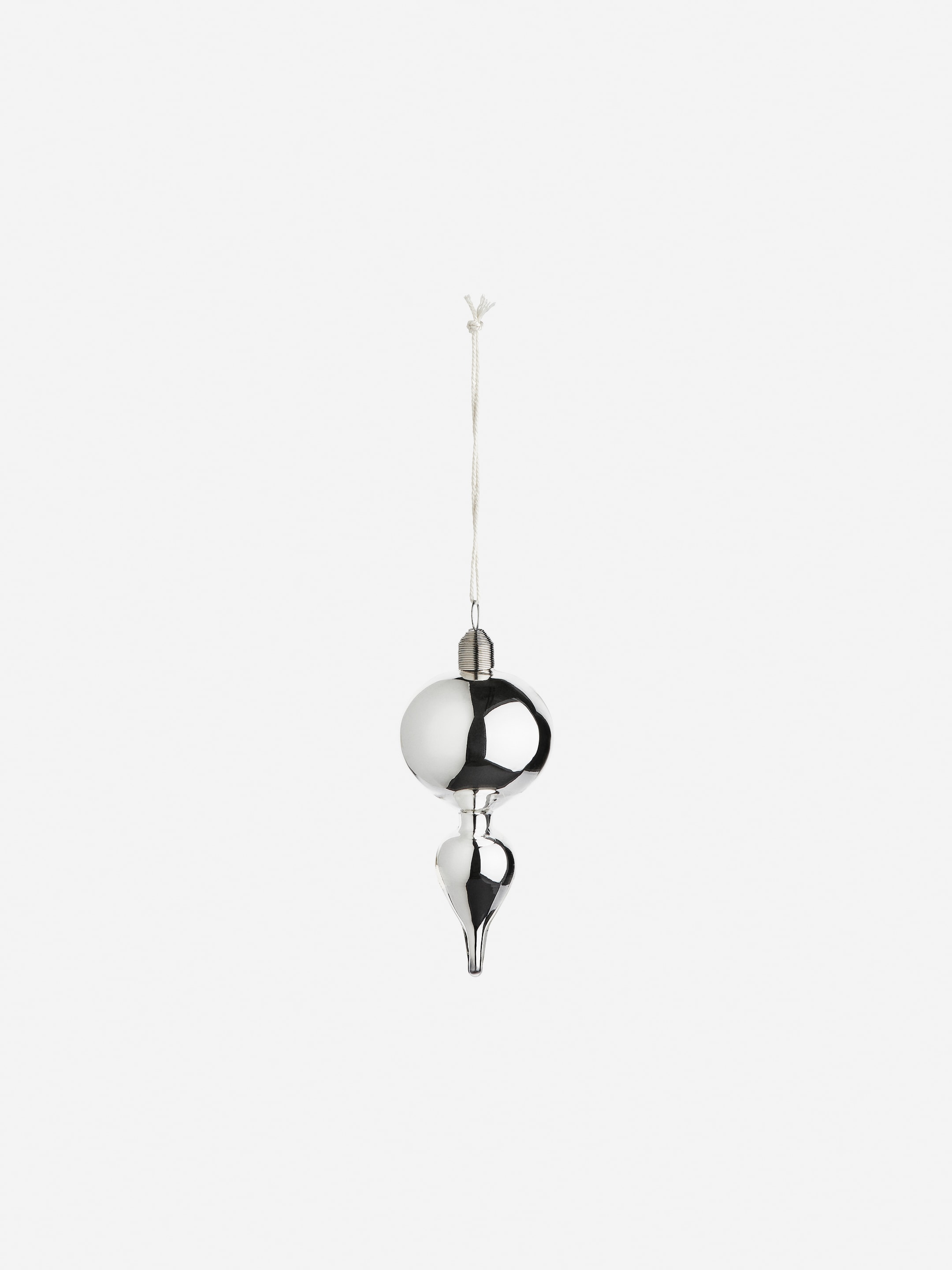 Glass Bauble-#DFDEDE-13454
