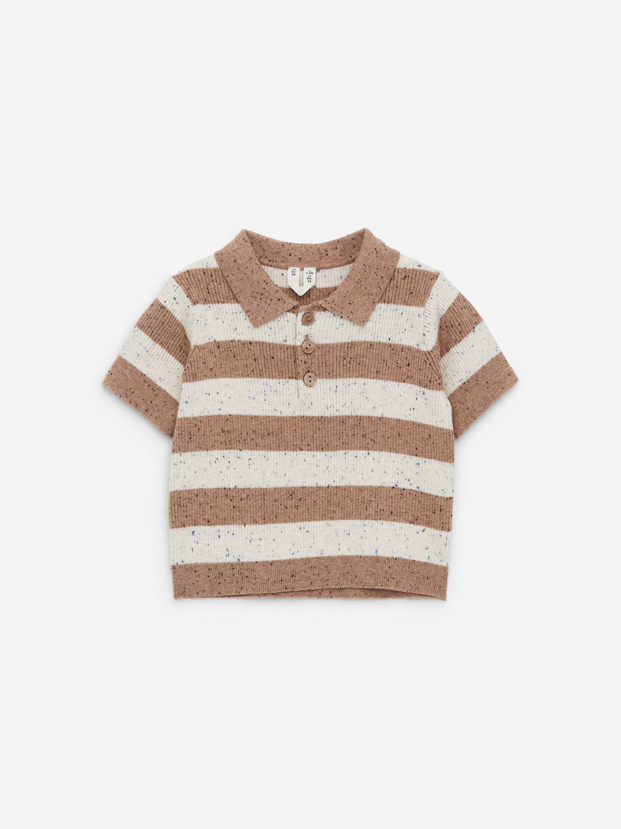 Ver imagen más grande: Polo de punto de canalé - Blanco roto/beige - NIÑOS | H&M ES 1