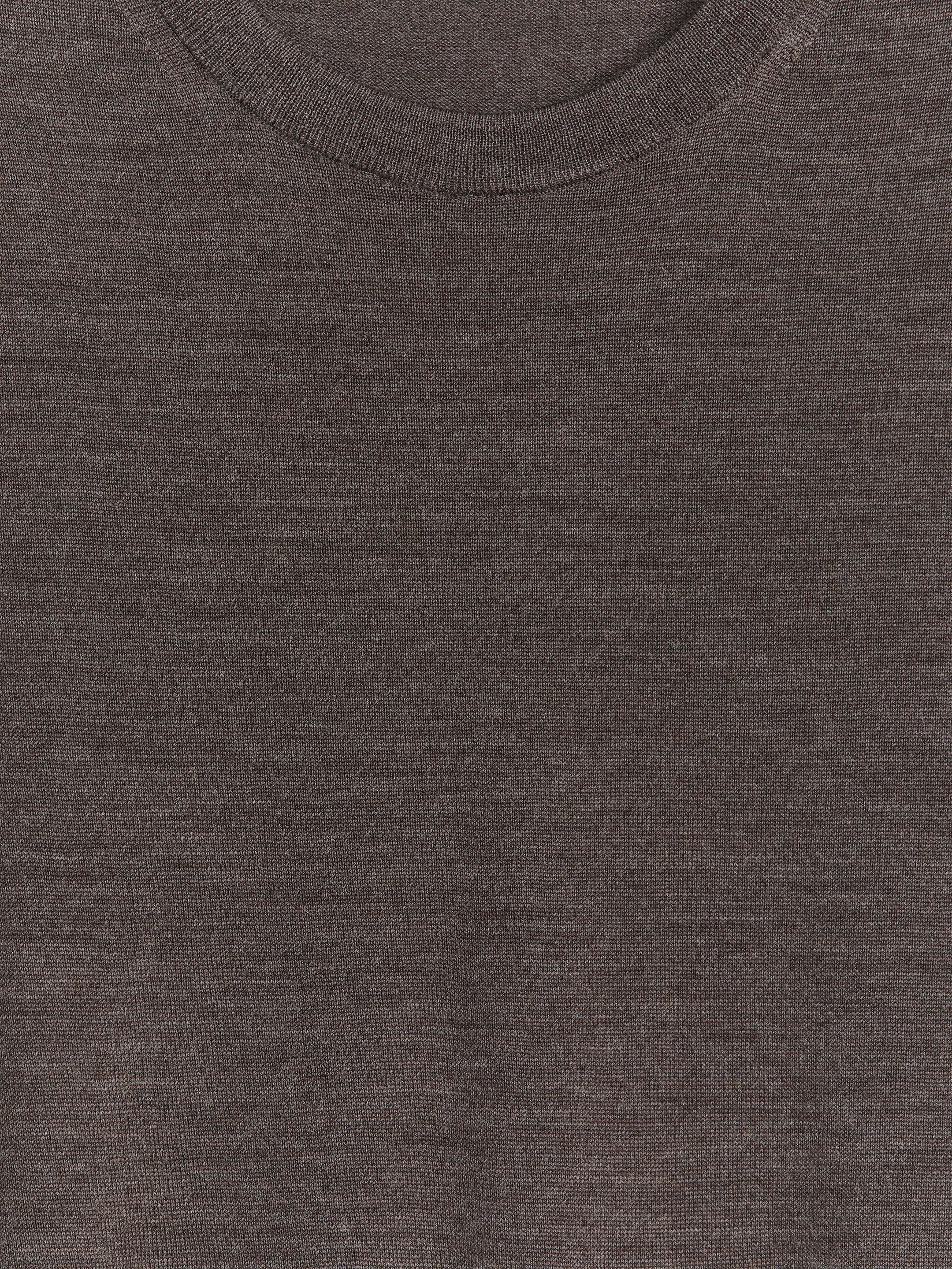 Finstickad tröja i merinoull - Brun - Regular fit - Men - StillMedia/DescriptiveDetail - 1