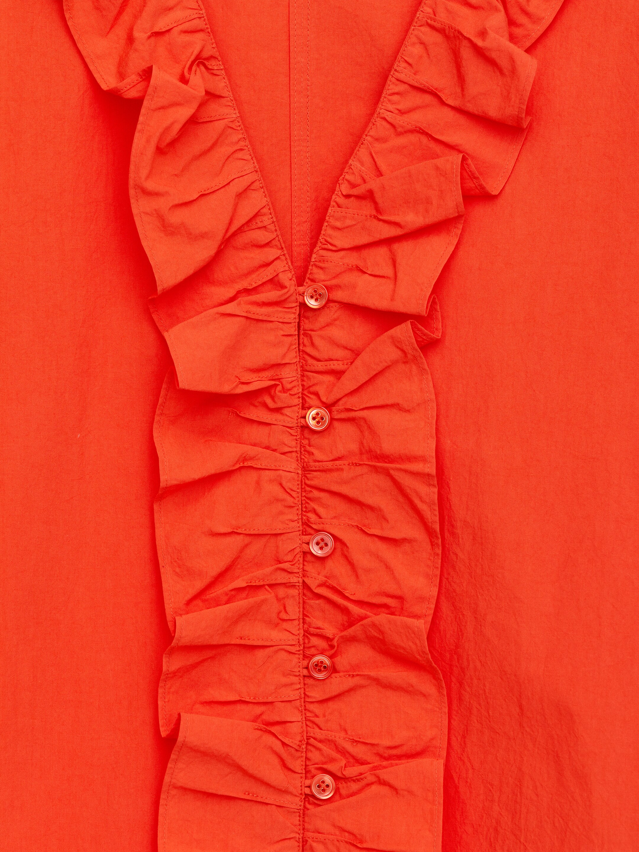 Grotere afbeelding bekijken: Blouse met ruches - Feloranje - DAMES | H&M NL 6