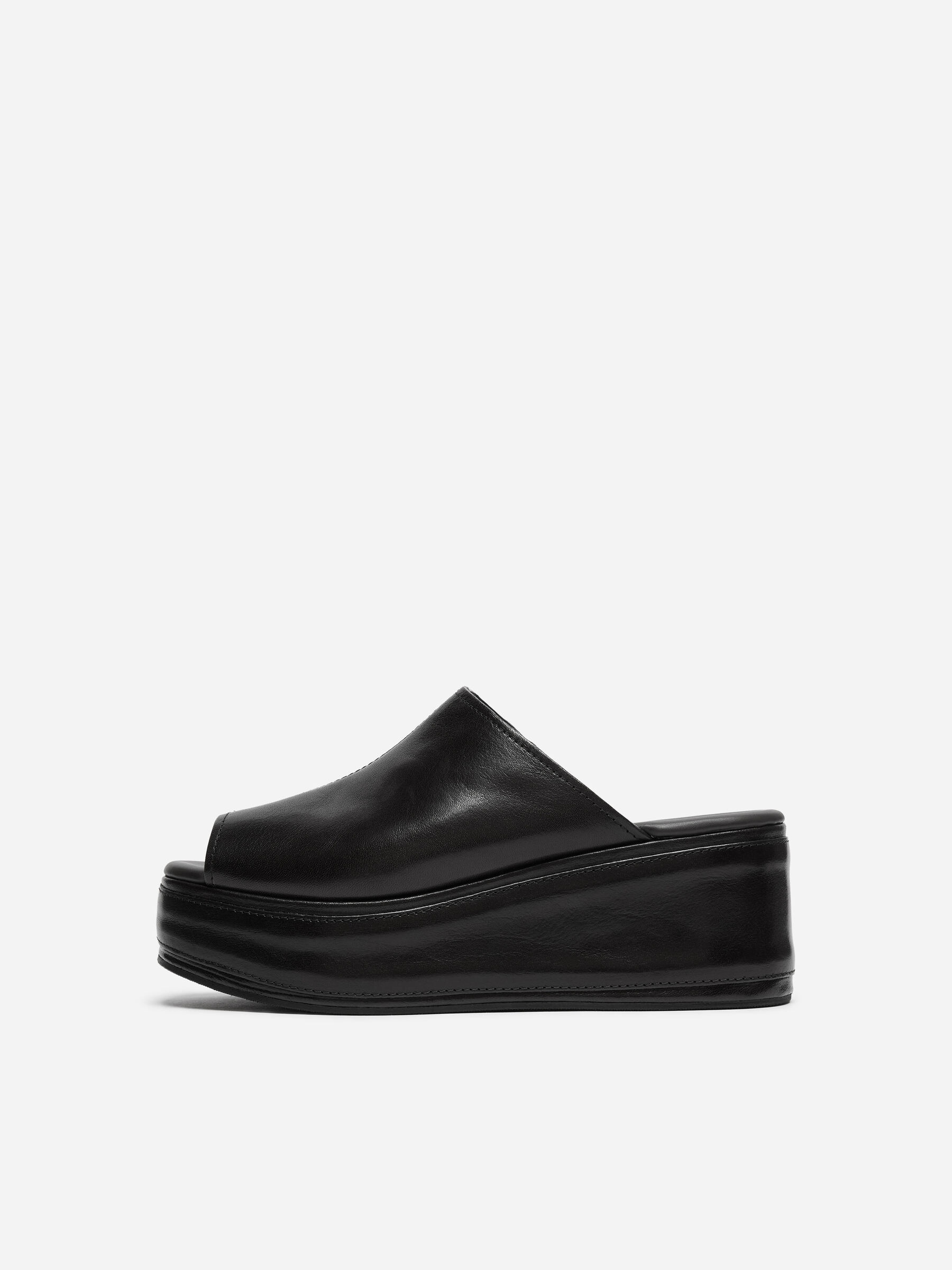 Leather Flatform Sandals - Dark brown - Women - StillMedia/DescriptiveStillLife - 3